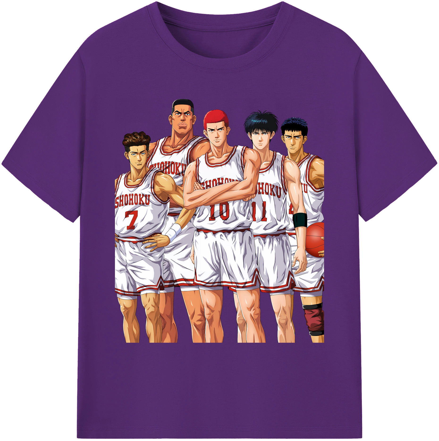 （画像用） SLAM DUNK／スラムダンク 綿100％ メンズ半袖Tシャツ｜肌触りやわらか＆通気性