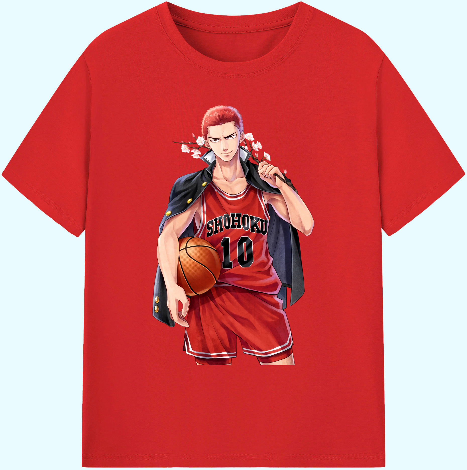 （画像用） SLAM DUNK／スラムダンク 綿100％ メンズ半袖Tシャツ｜肌触りやわらか＆通気性