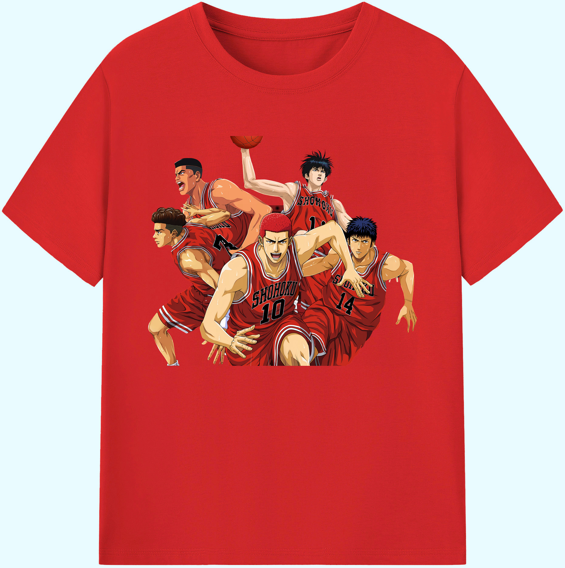 （画像用） SLAM DUNK／スラムダンク 綿100％ メンズ半袖Tシャツ｜肌触りやわらか＆通気性
