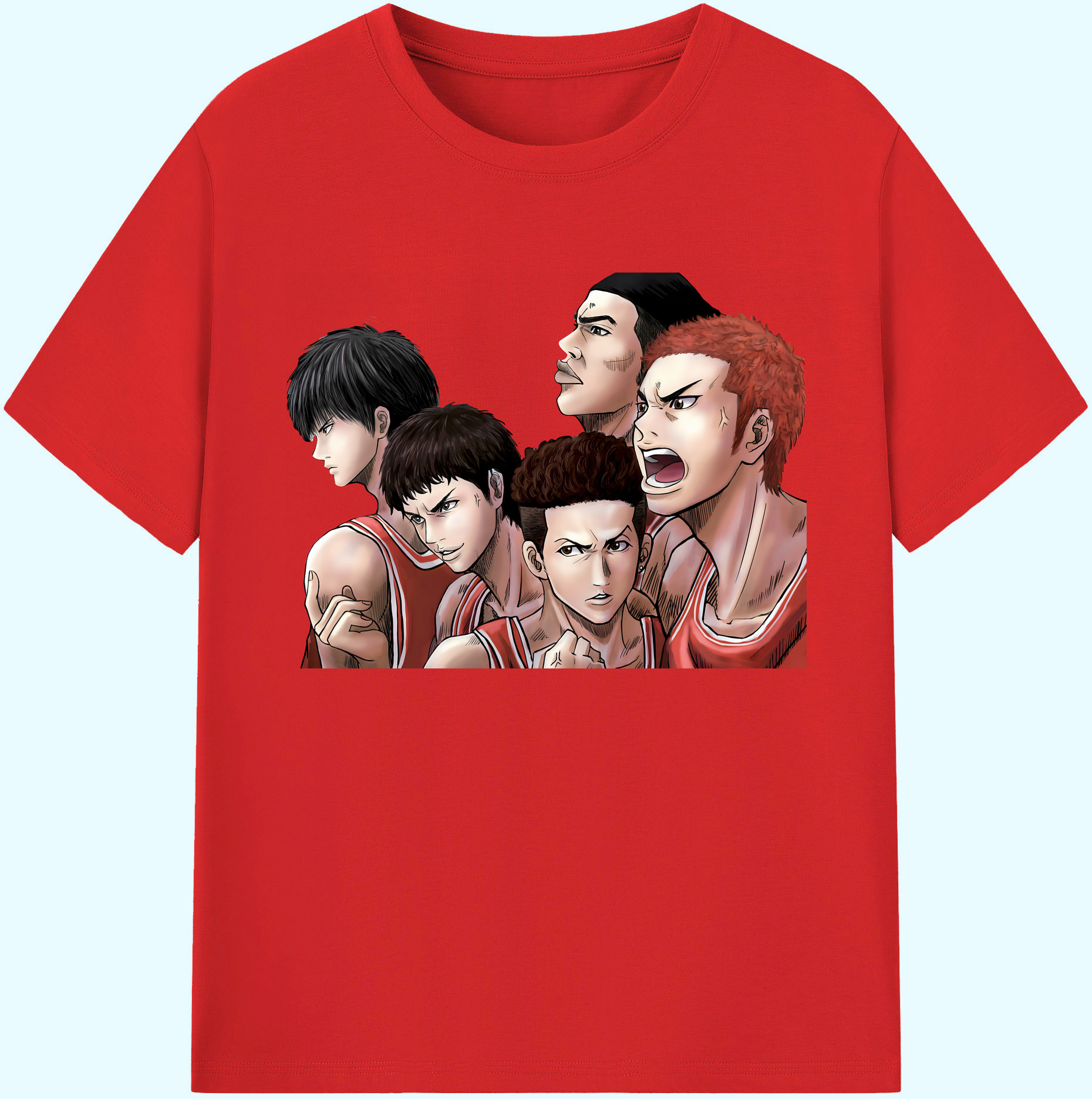 （画像用） SLAM DUNK／スラムダンク 綿100％ メンズ半袖Tシャツ｜肌触りやわらか＆通気性