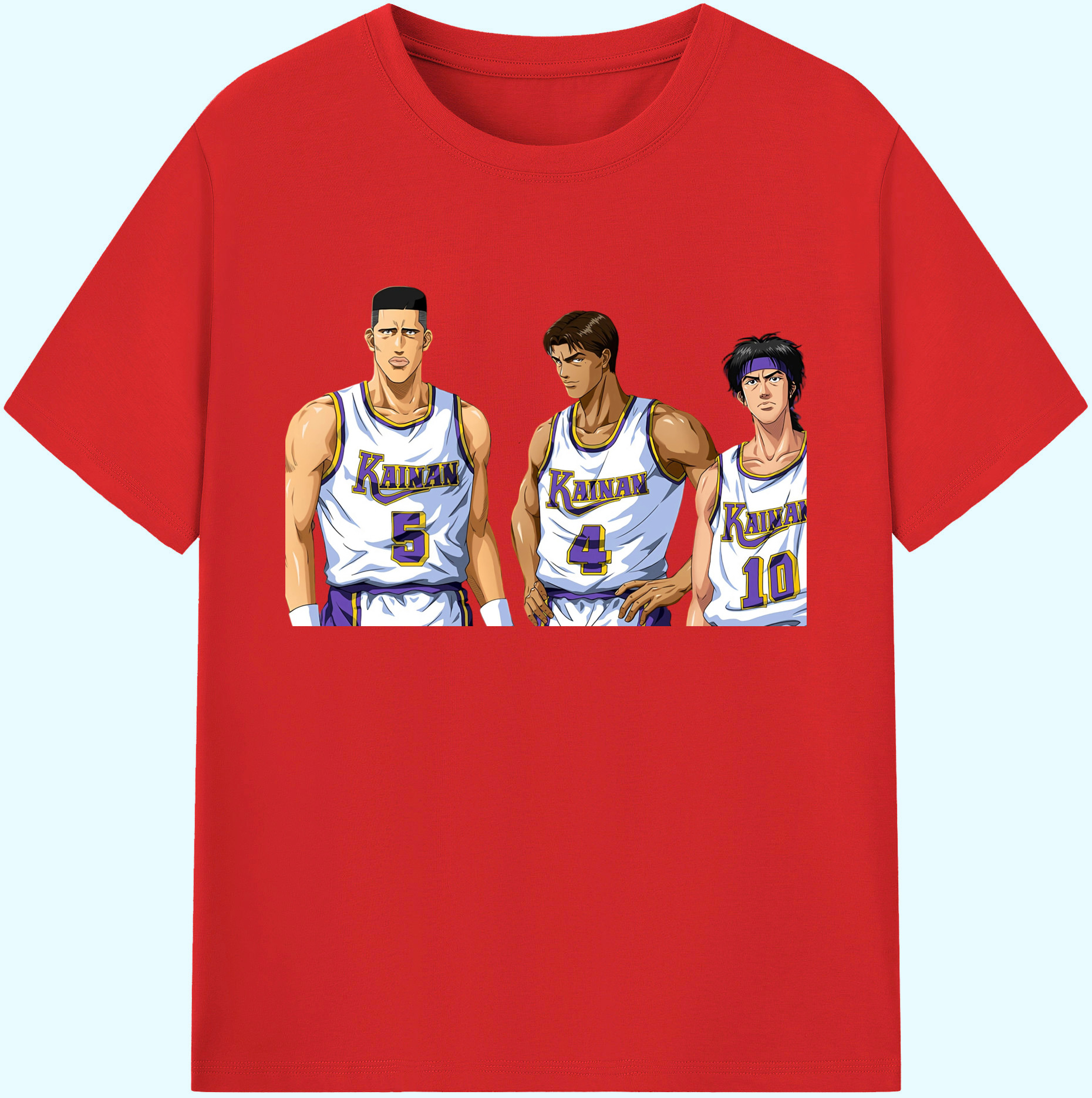 （画像用） SLAM DUNK／スラムダンク 綿100％ メンズ半袖Tシャツ｜肌触りやわらか＆通気性