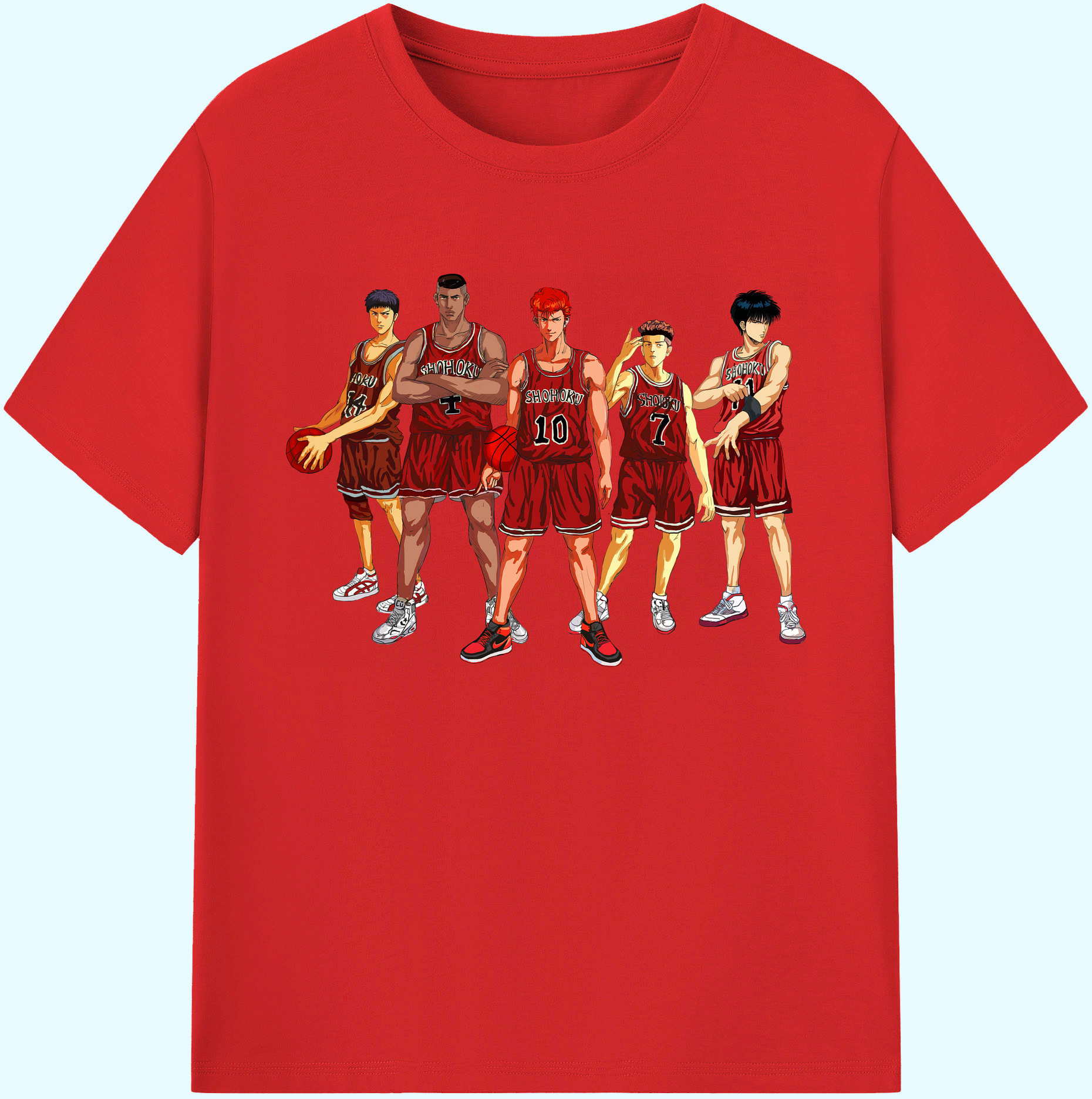 （画像用） SLAM DUNK／スラムダンク 綿100％ メンズ半袖Tシャツ｜肌触りやわらか＆通気性