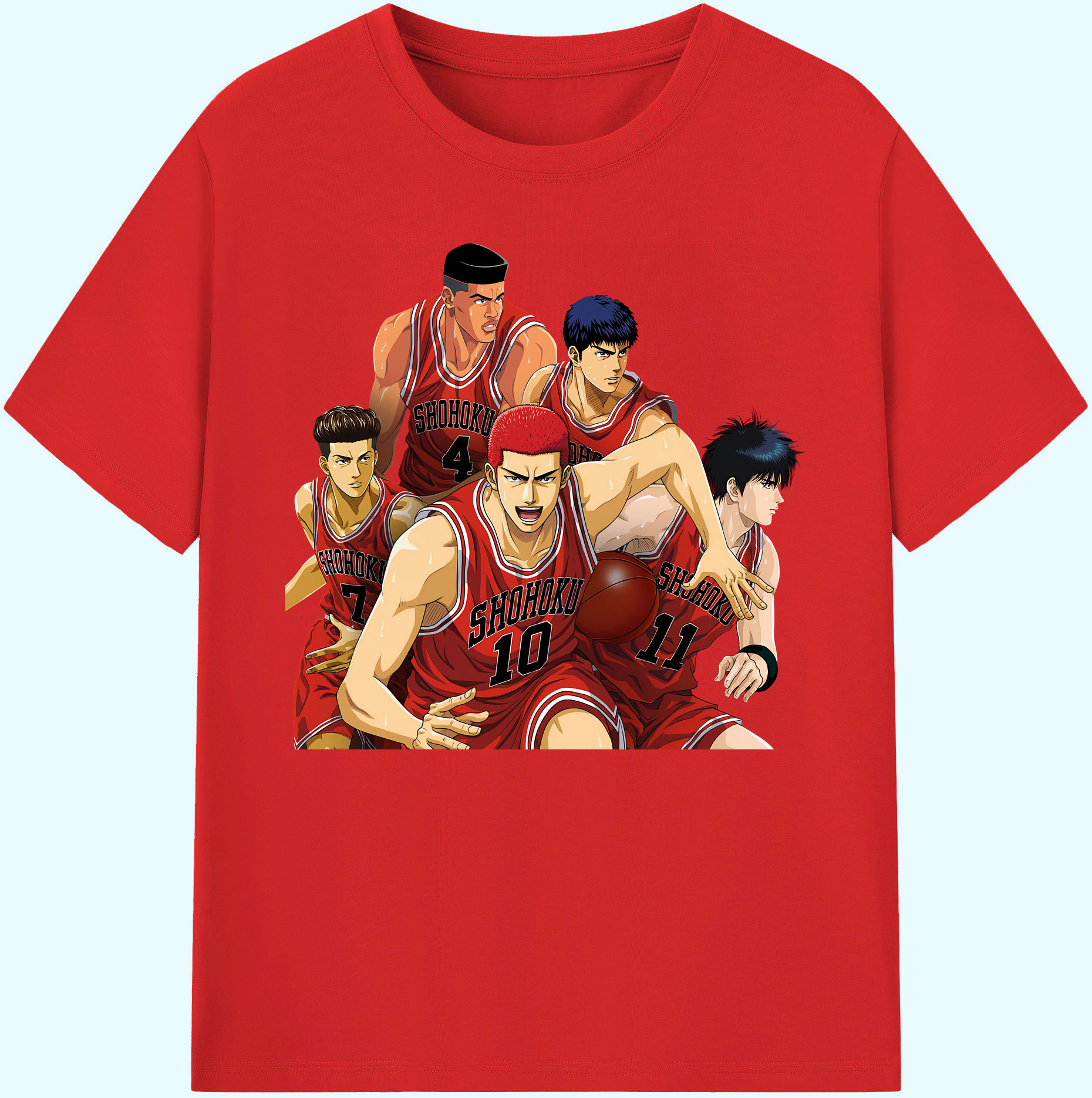 （画像用） SLAM DUNK／スラムダンク 綿100％ メンズ半袖Tシャツ｜肌触りやわらか＆通気性
