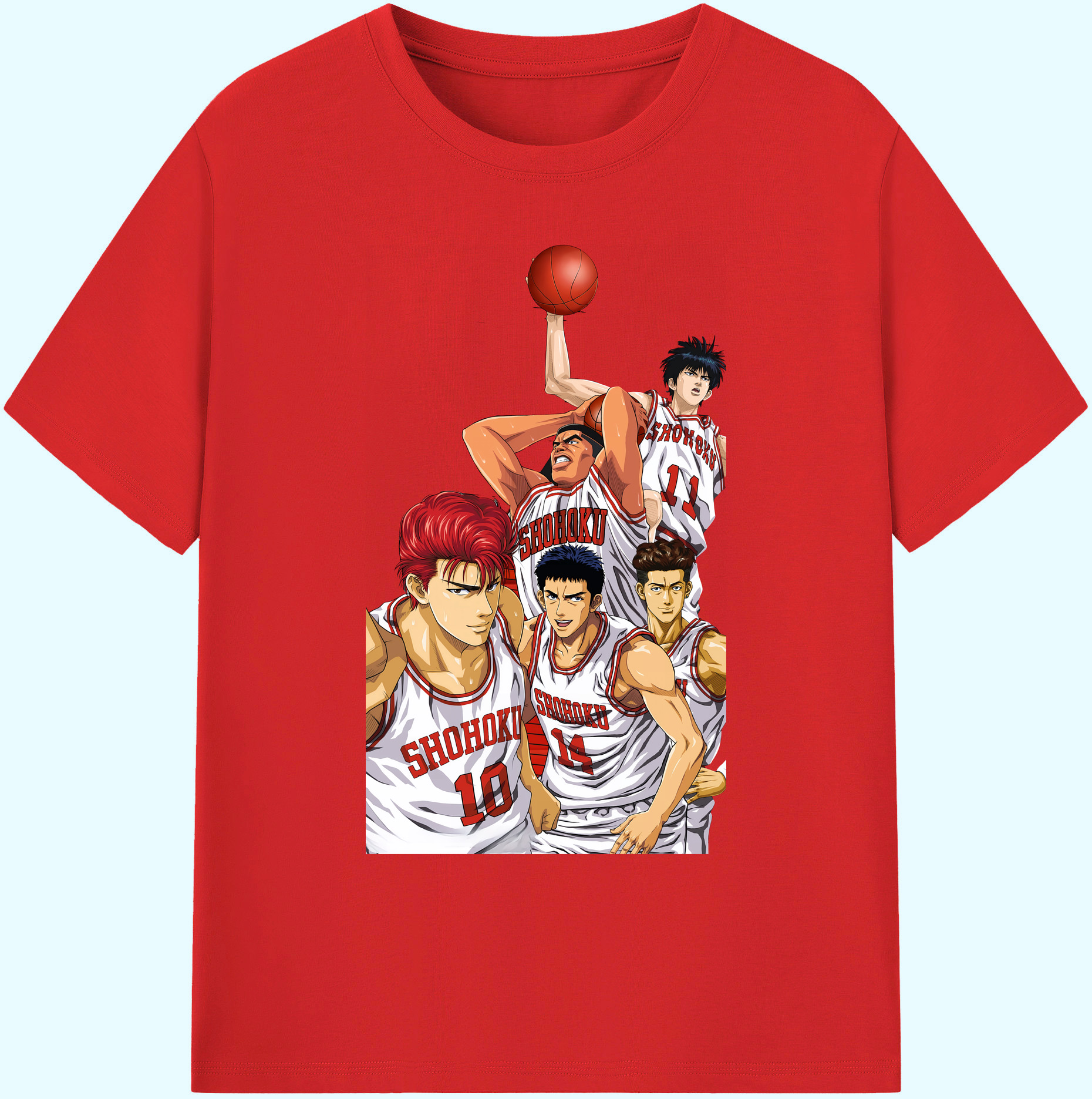 （画像用） SLAM DUNK／スラムダンク 綿100％ メンズ半袖Tシャツ｜肌触りやわらか＆通気性