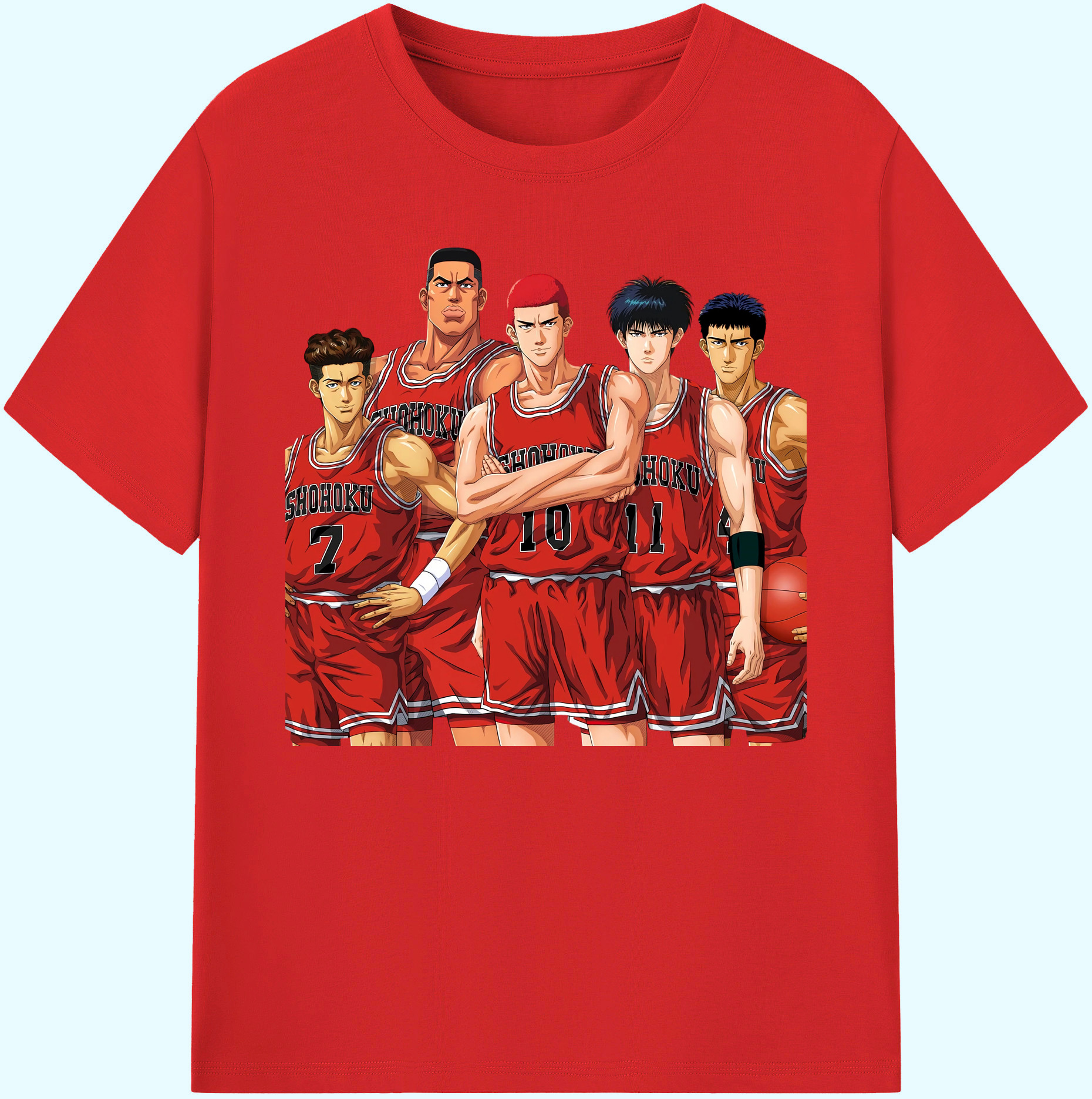 （画像用） SLAM DUNK／スラムダンク 綿100％ メンズ半袖Tシャツ｜肌触りやわらか＆通気性