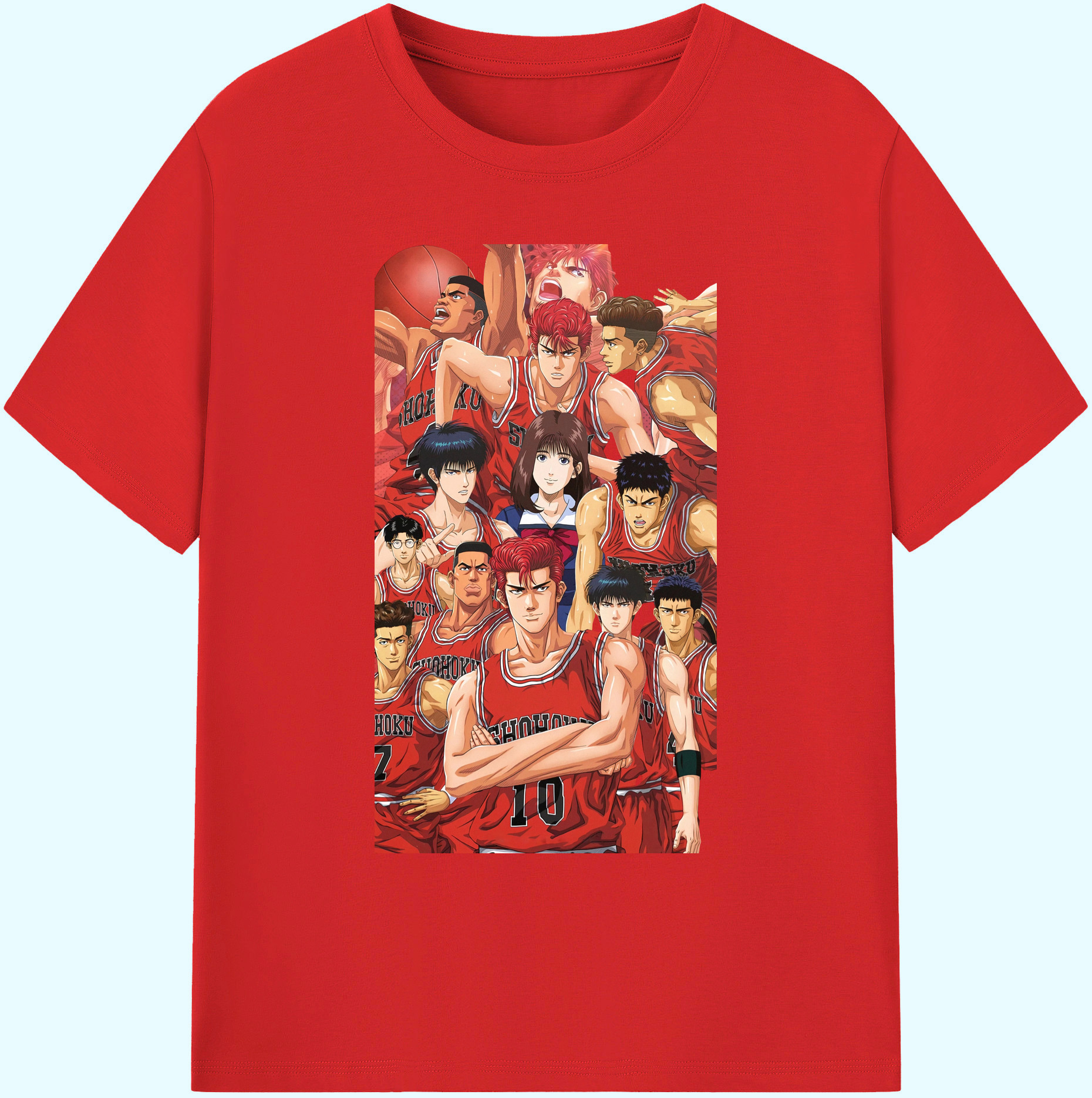 （画像用） SLAM DUNK／スラムダンク 綿100％ メンズ半袖Tシャツ｜肌触りやわらか＆通気性