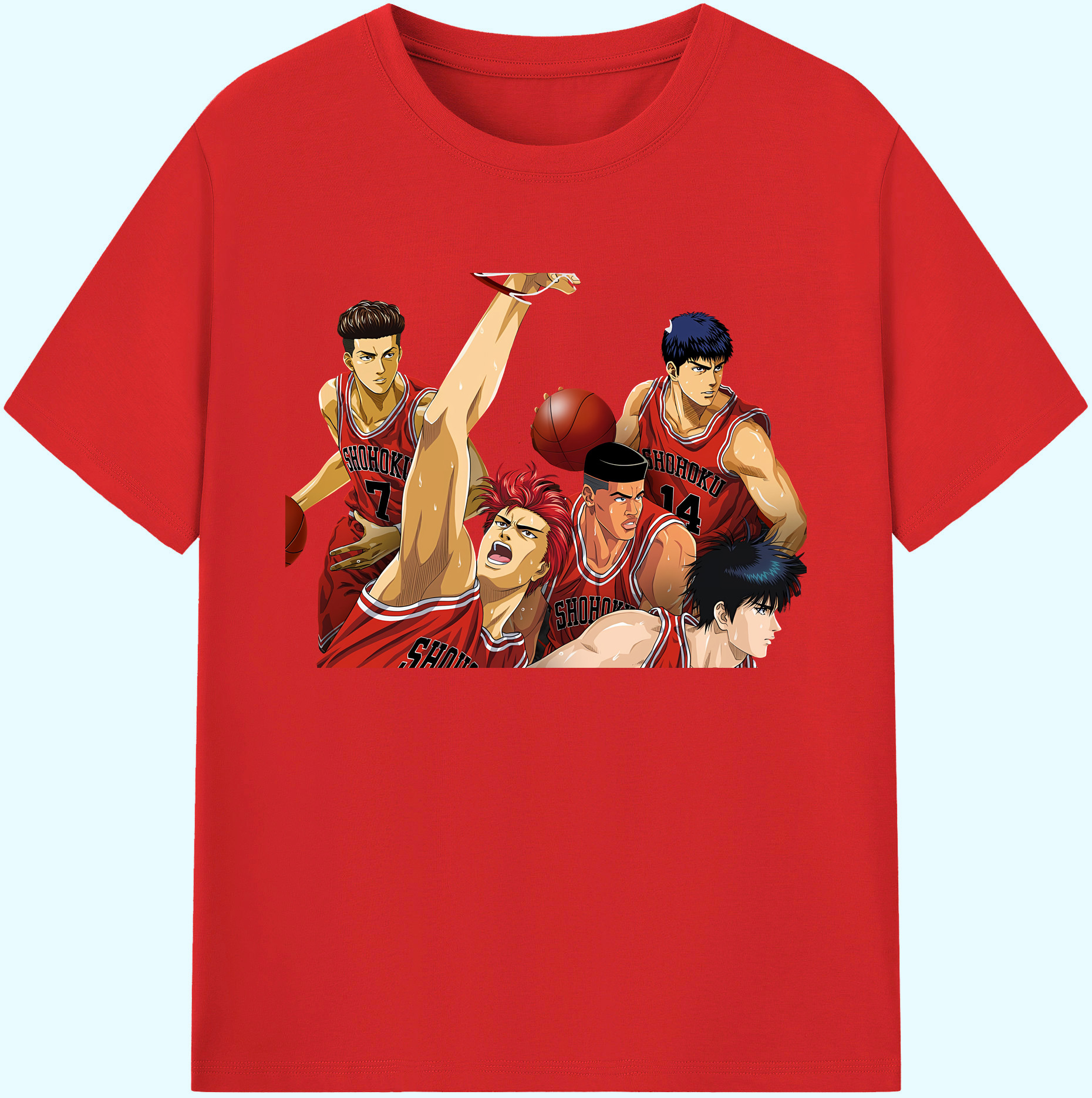 （画像用） SLAM DUNK／スラムダンク 綿100％ メンズ半袖Tシャツ｜肌触りやわらか＆通気性