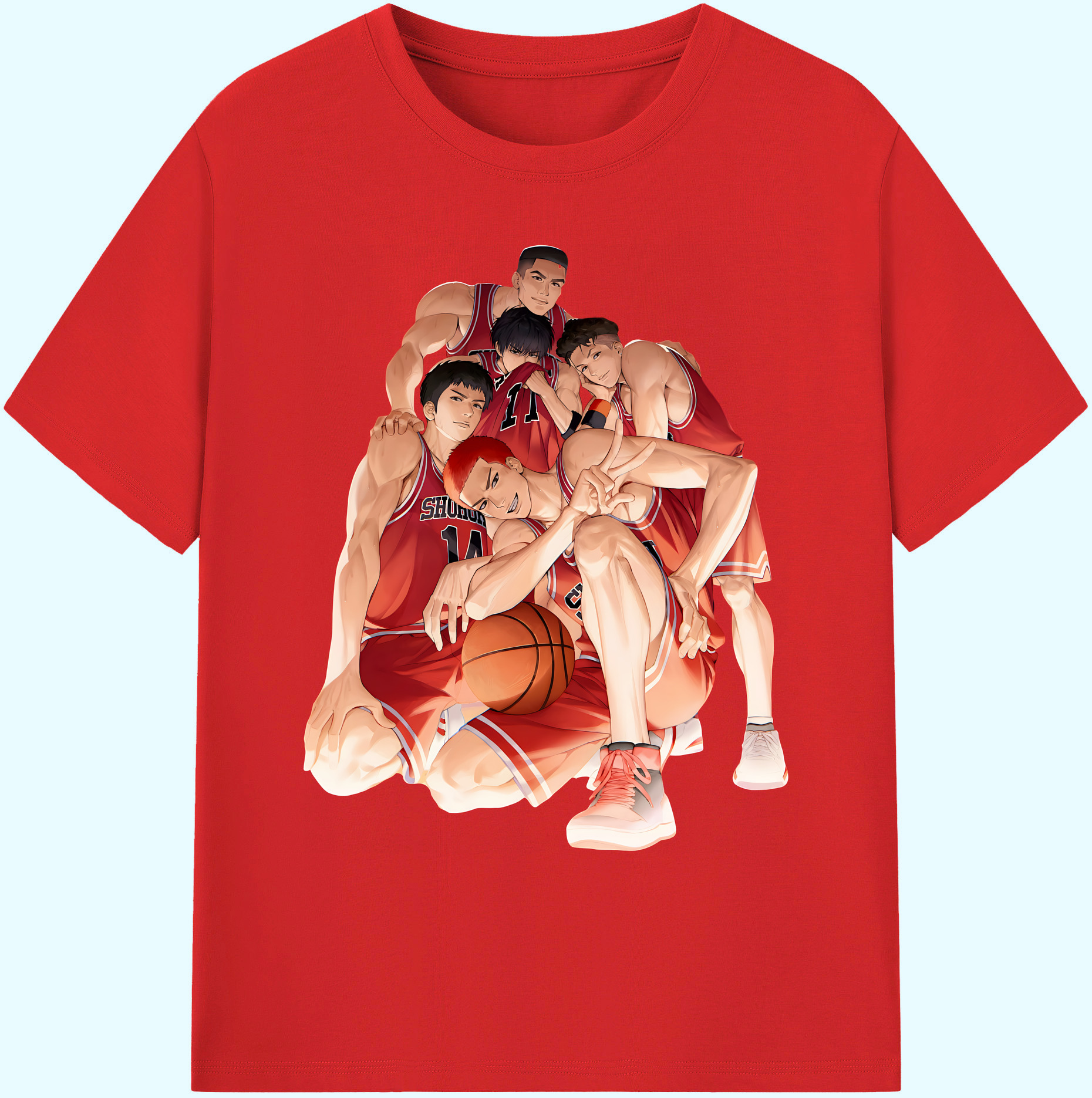 （画像用） SLAM DUNK／スラムダンク 綿100％ メンズ半袖Tシャツ｜肌触りやわらか＆通気性