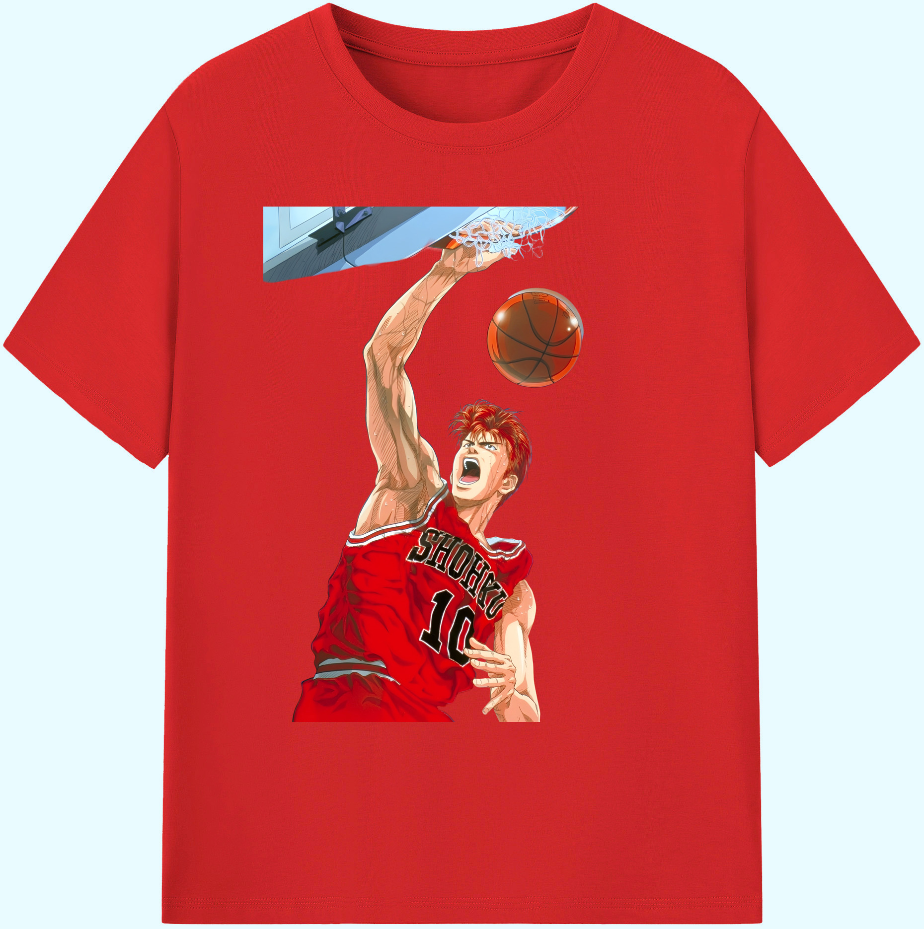 （画像用） SLAM DUNK／スラムダンク 綿100％ メンズ半袖Tシャツ｜肌触りやわらか＆通気性