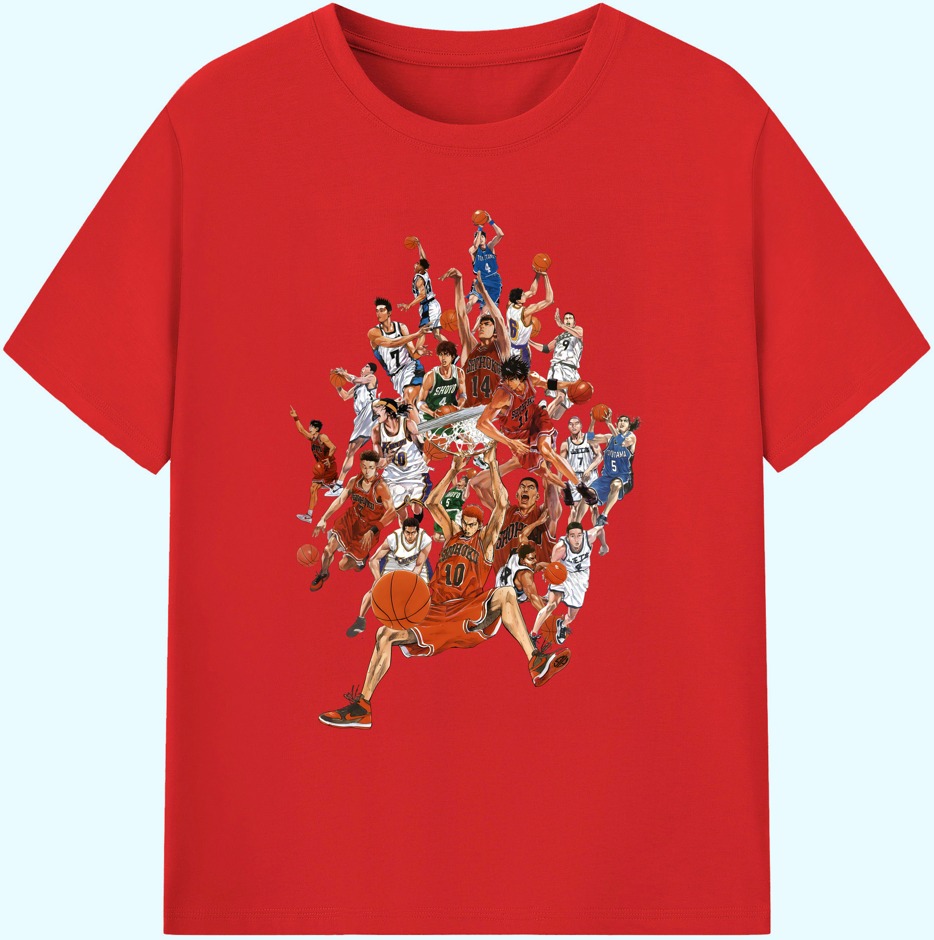 （画像用） SLAM DUNK／スラムダンク 綿100％ メンズ半袖Tシャツ｜肌触りやわらか＆通気性