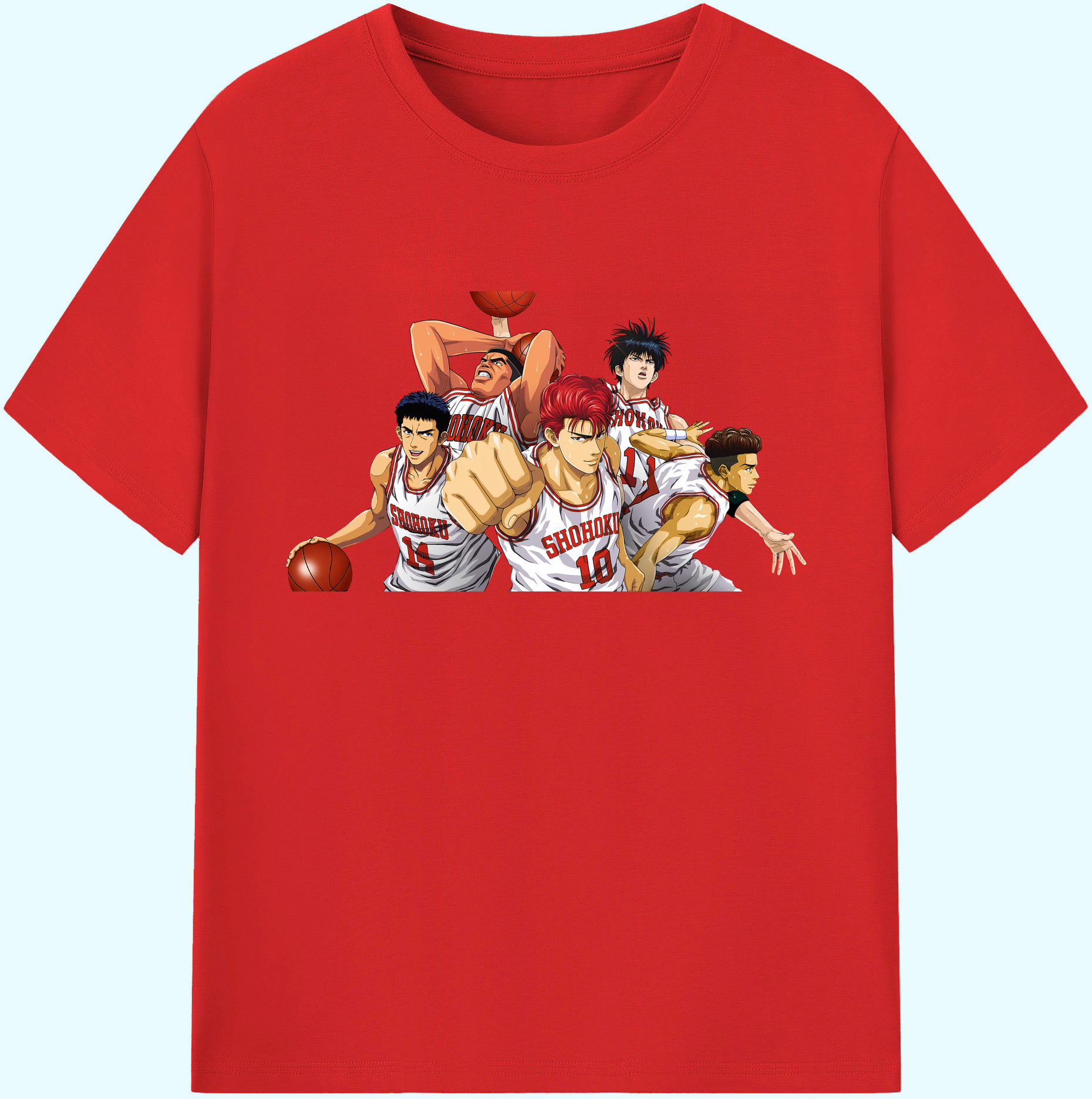 （画像用） SLAM DUNK／スラムダンク 綿100％ メンズ半袖Tシャツ｜肌触りやわらか＆通気性
