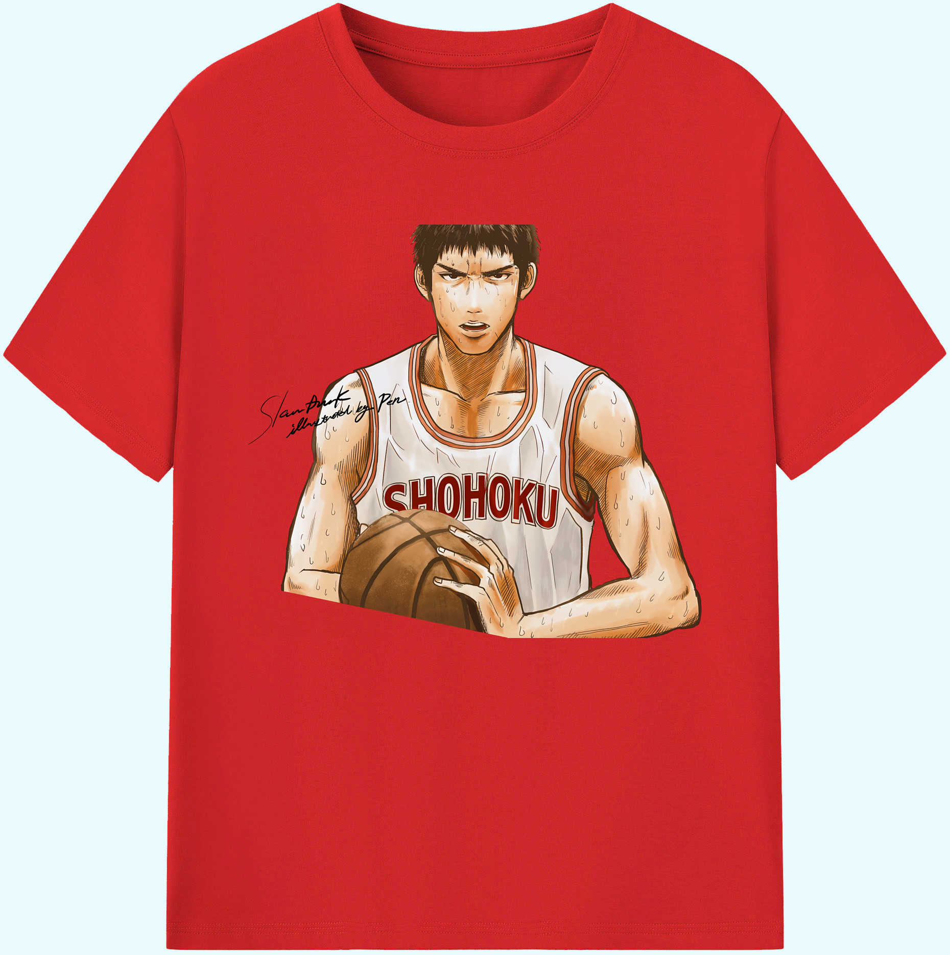 （画像用） SLAM DUNK／スラムダンク 綿100％ メンズ半袖Tシャツ｜肌触りやわらか＆通気性