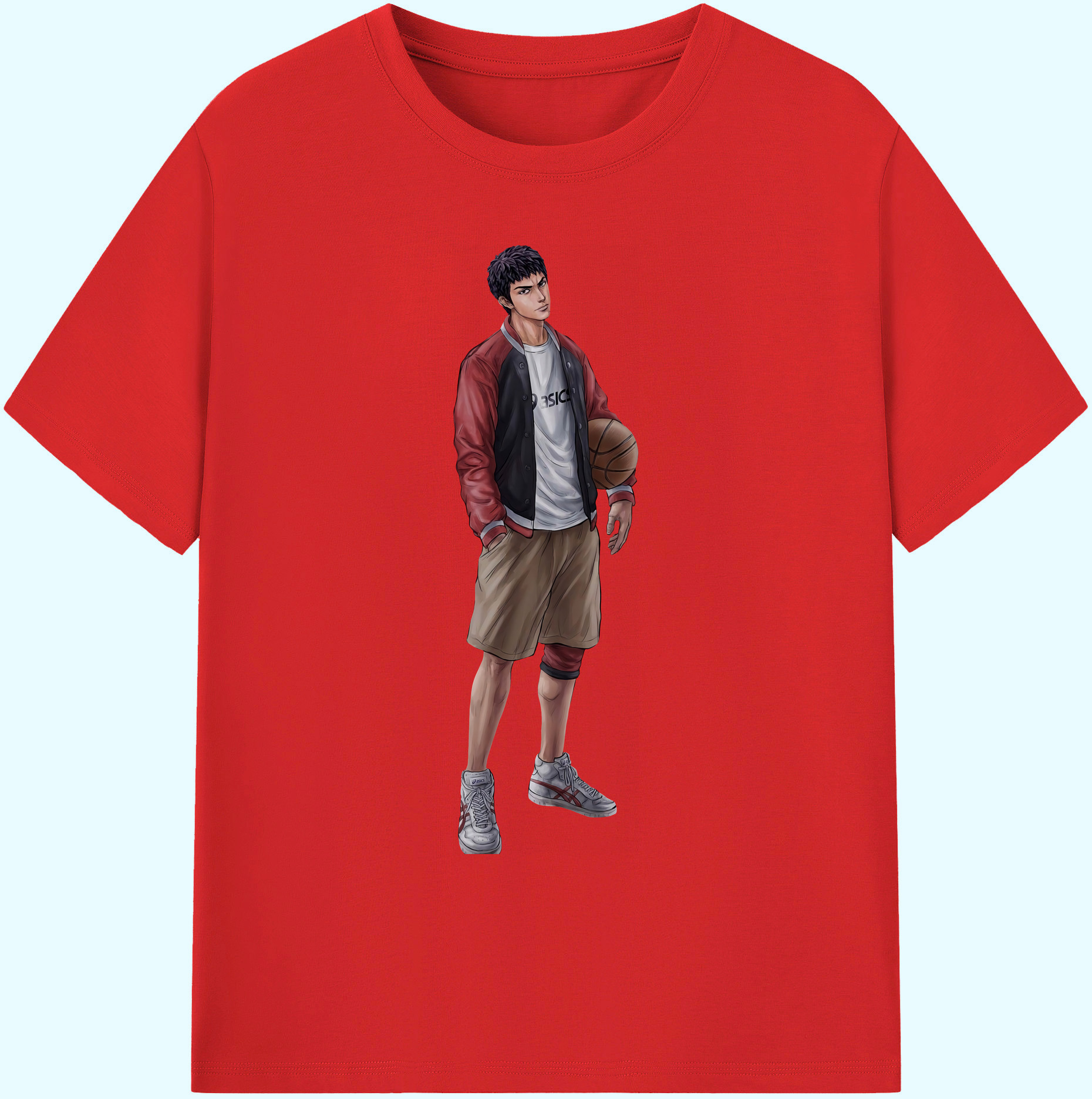 （画像用） SLAM DUNK／スラムダンク 綿100％ メンズ半袖Tシャツ｜肌触りやわらか＆通気性