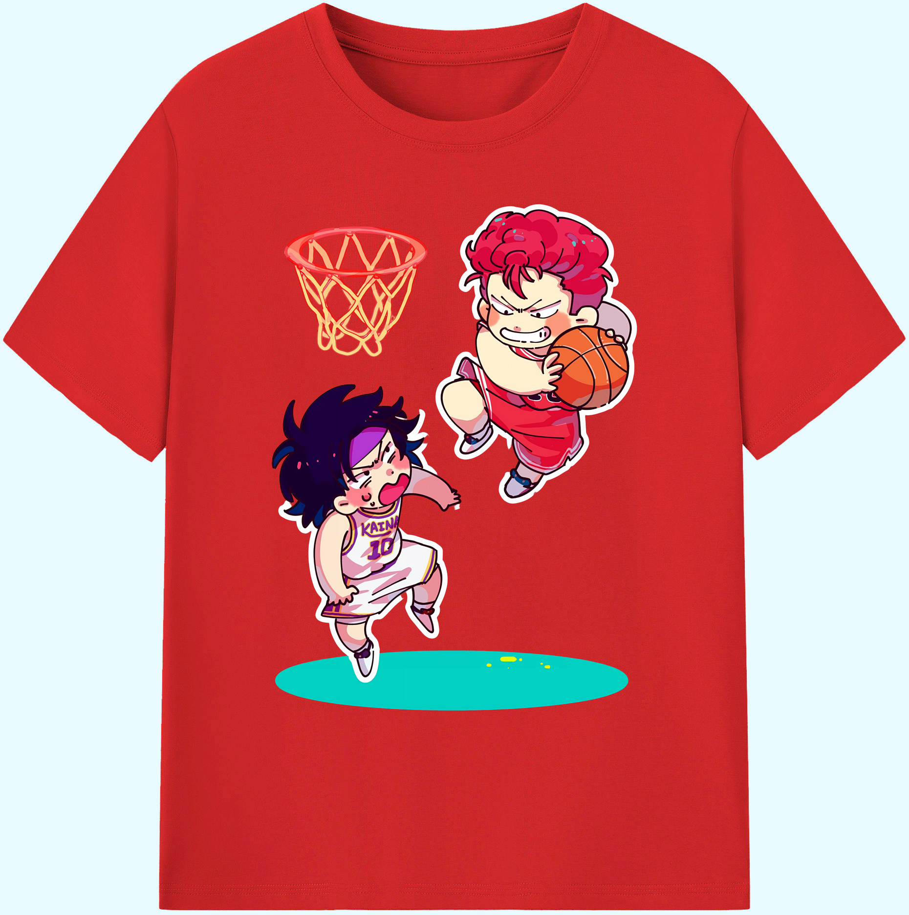 （画像用） SLAM DUNK／スラムダンク 綿100％ メンズ半袖Tシャツ｜肌触りやわらか＆通気性