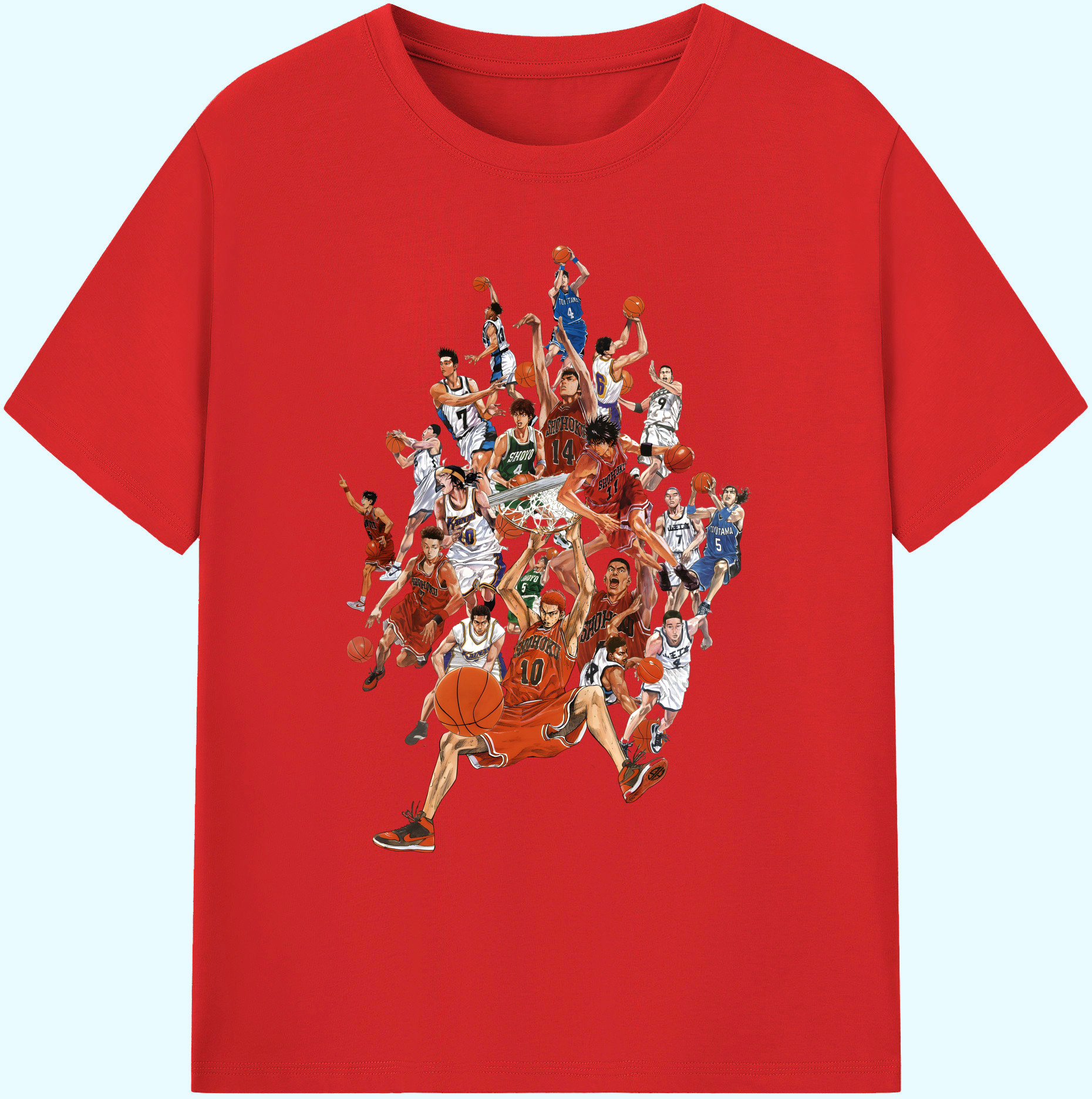 （画像用） SLAM DUNK／スラムダンク 綿100％ メンズ半袖Tシャツ｜肌触りやわらか＆通気性