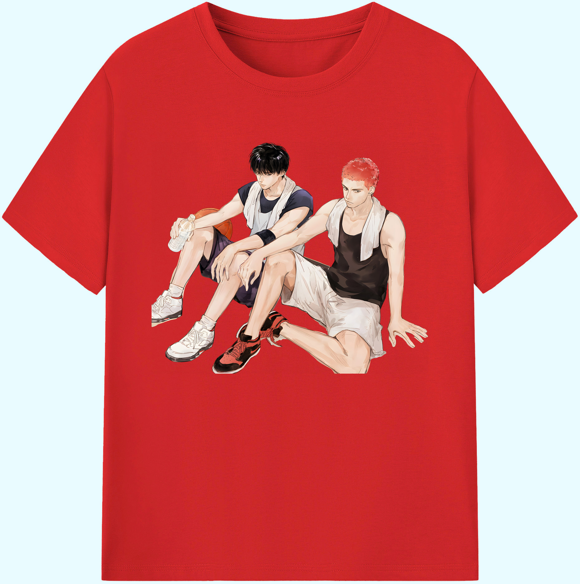 （画像用） SLAM DUNK／スラムダンク 綿100％ メンズ半袖Tシャツ｜肌触りやわらか＆通気性