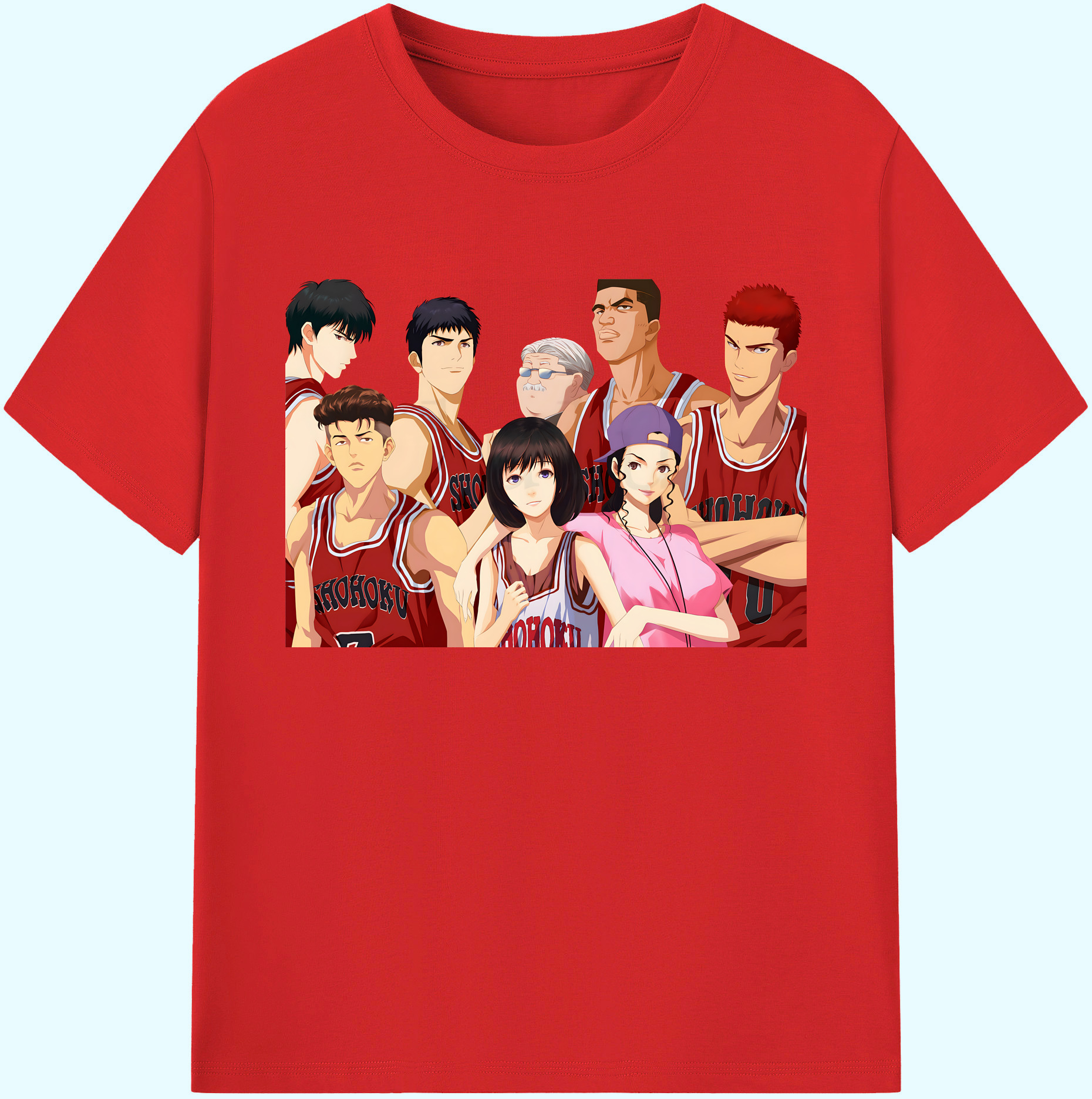 （画像用） SLAM DUNK／スラムダンク 綿100％ メンズ半袖Tシャツ｜肌触りやわらか＆通気性