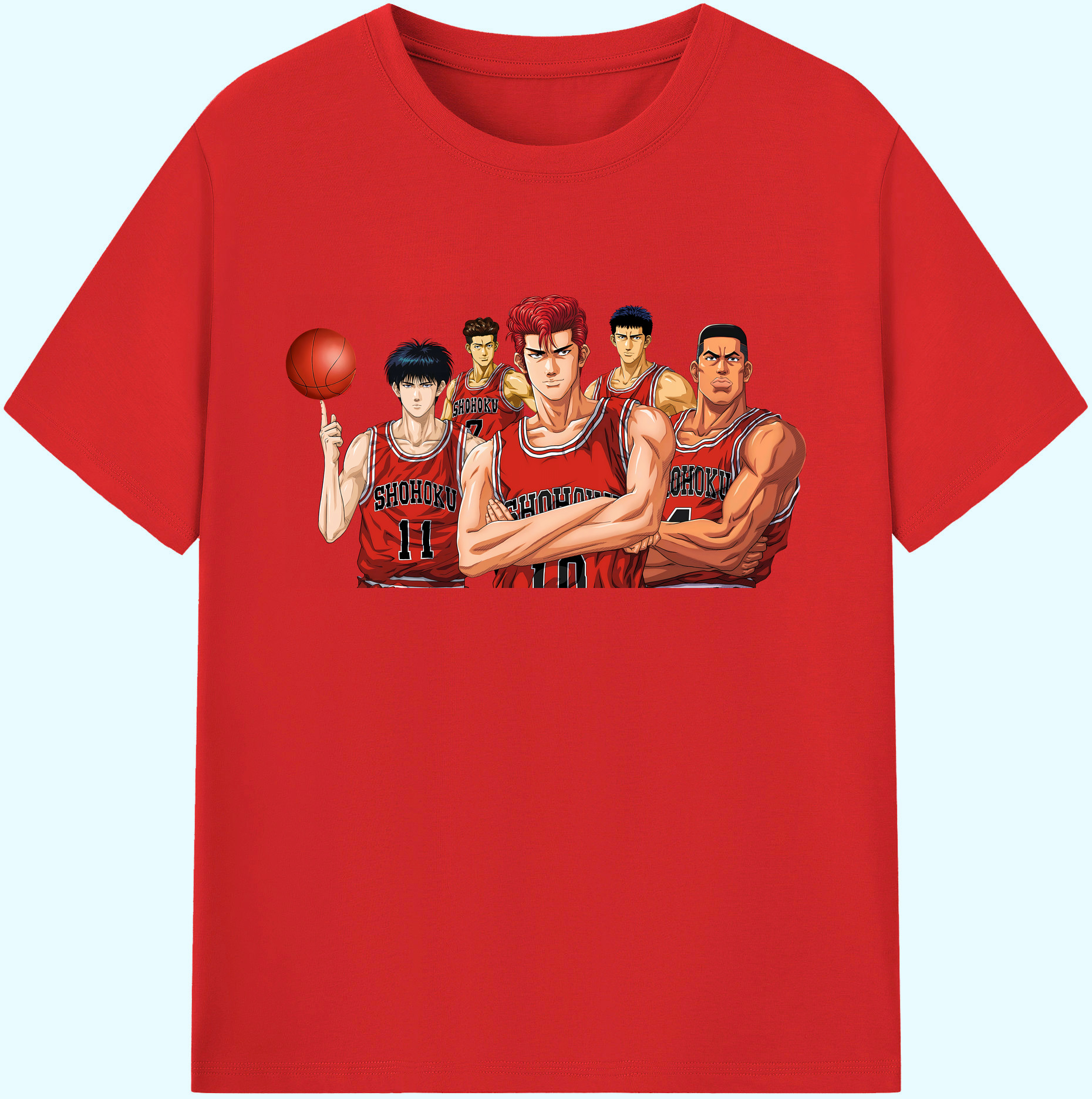 （画像用） SLAM DUNK／スラムダンク 綿100％ メンズ半袖Tシャツ｜肌触りやわらか＆通気性
