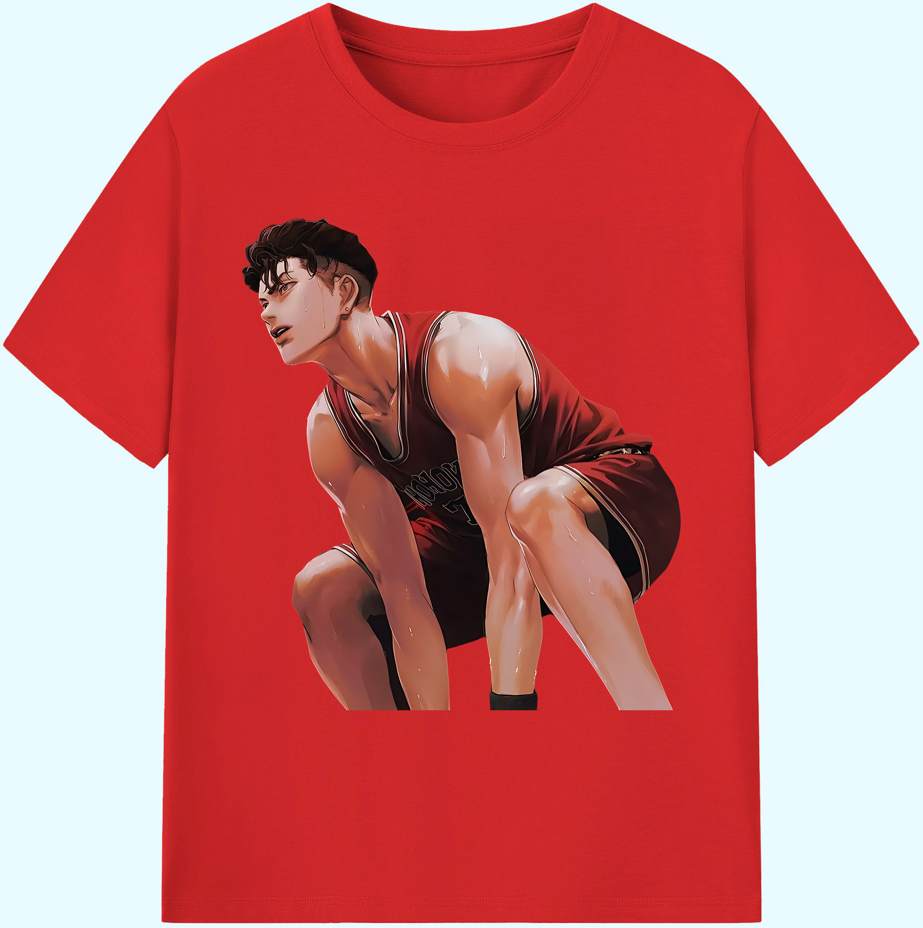 （画像用） SLAM DUNK／スラムダンク 綿100％ メンズ半袖Tシャツ｜肌触りやわらか＆通気性