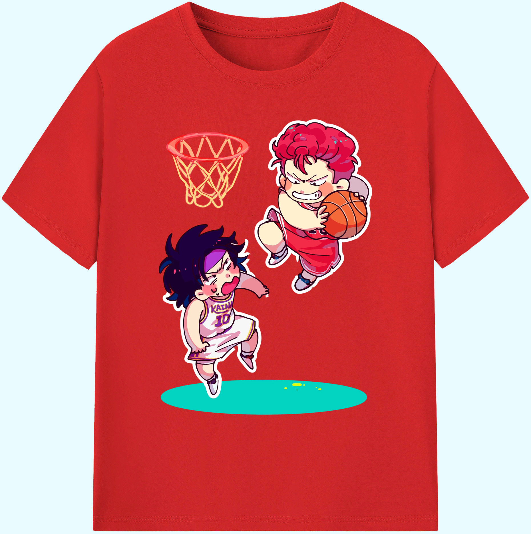 （画像用） SLAM DUNK／スラムダンク 綿100％ メンズ半袖Tシャツ｜肌触りやわらか＆通気性