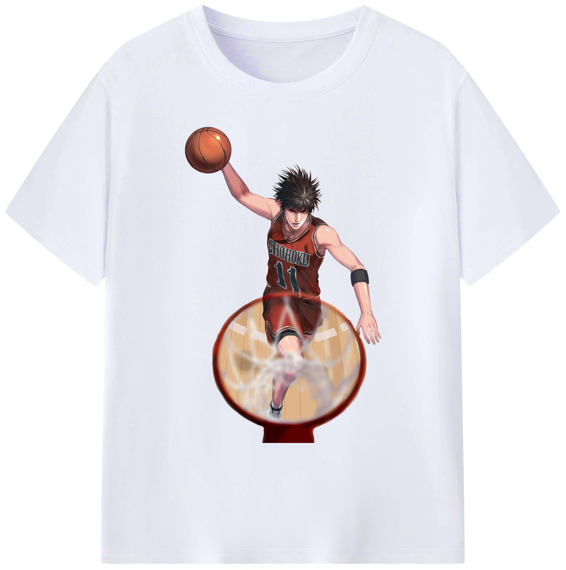 （画像用） SLAM DUNK／スラムダンク 綿100％ メンズ半袖Tシャツ｜肌触りやわらか＆通気性
