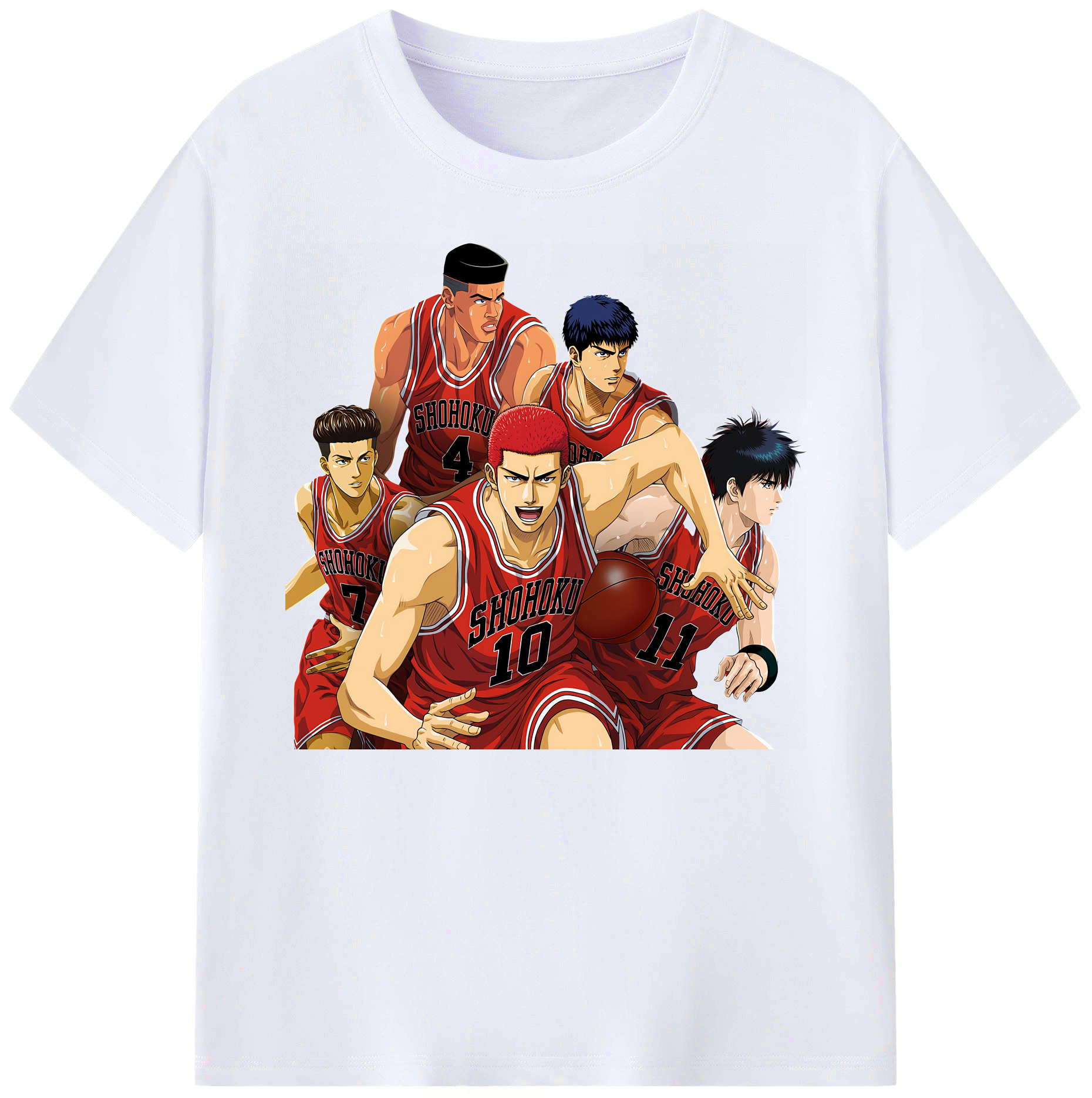 （画像用） SLAM DUNK／スラムダンク 綿100％ メンズ半袖Tシャツ｜肌触りやわらか＆通気性