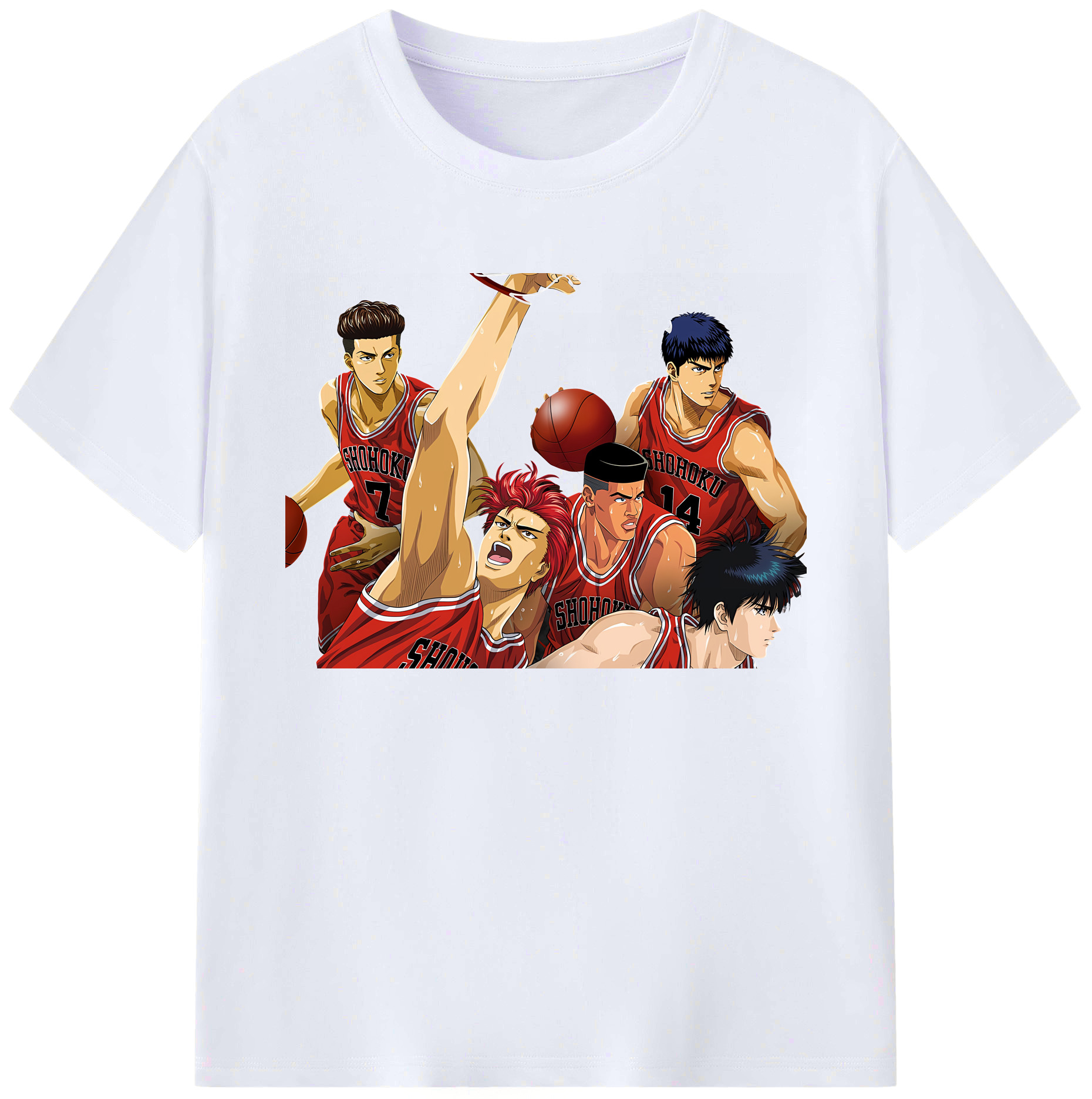 （画像用） SLAM DUNK／スラムダンク 綿100％ メンズ半袖Tシャツ｜肌触りやわらか＆通気性