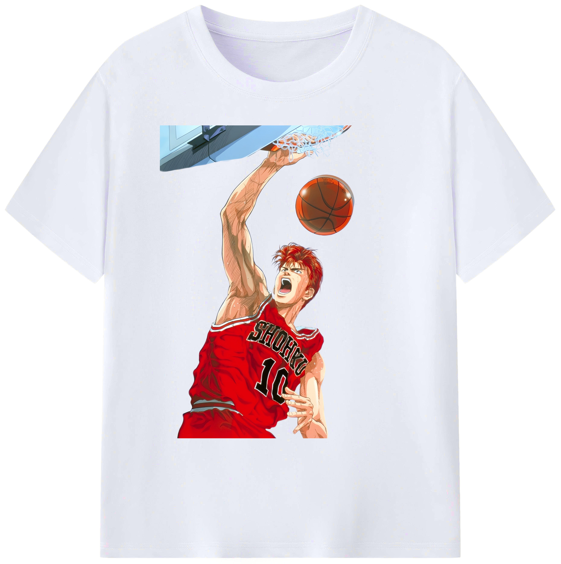 （画像用） SLAM DUNK／スラムダンク 綿100％ メンズ半袖Tシャツ｜肌触りやわらか＆通気性