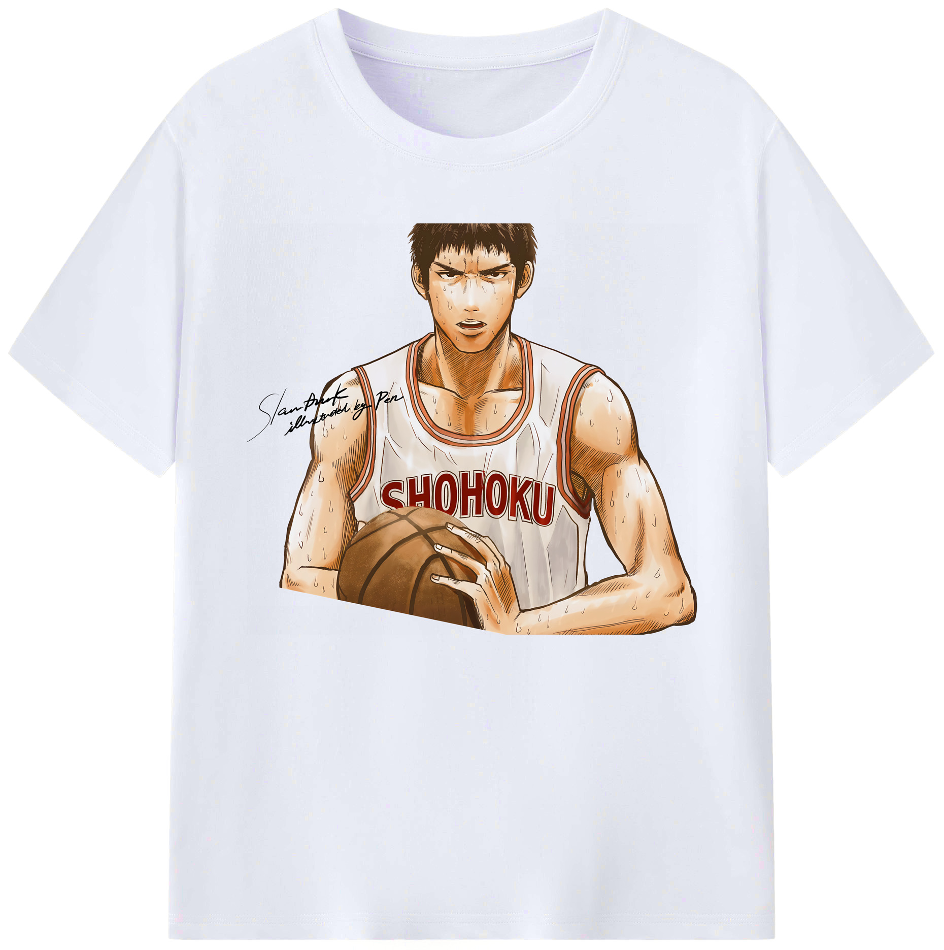（画像用） SLAM DUNK／スラムダンク 綿100％ メンズ半袖Tシャツ｜肌触りやわらか＆通気性