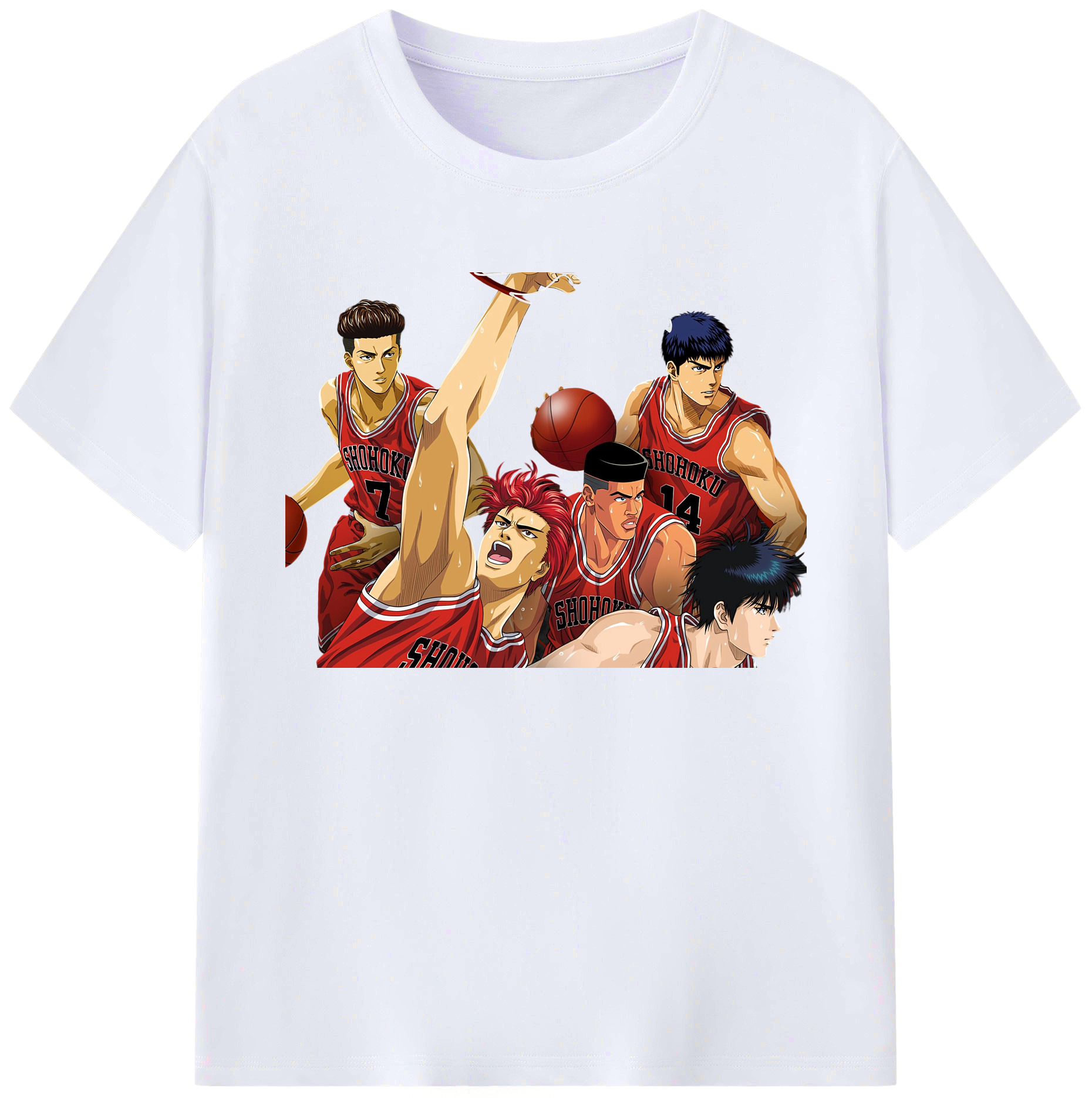 （画像用） SLAM DUNK／スラムダンク 綿100％ メンズ半袖Tシャツ｜肌触りやわらか＆通気性