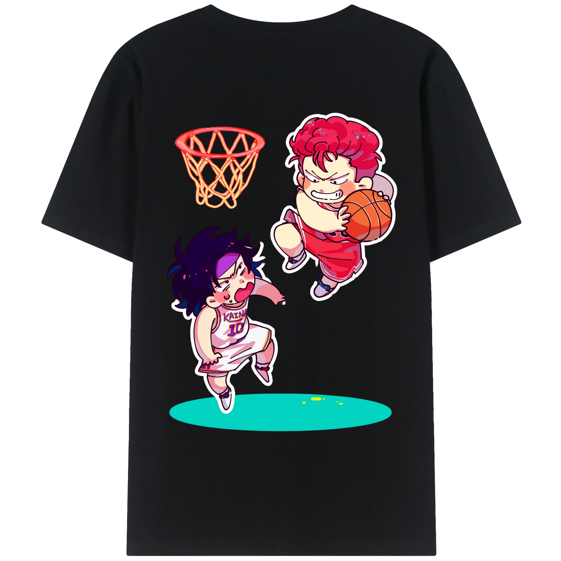 SLAM DUNK／スラムダンク レディース半袖Tシャツ(バックプリント)