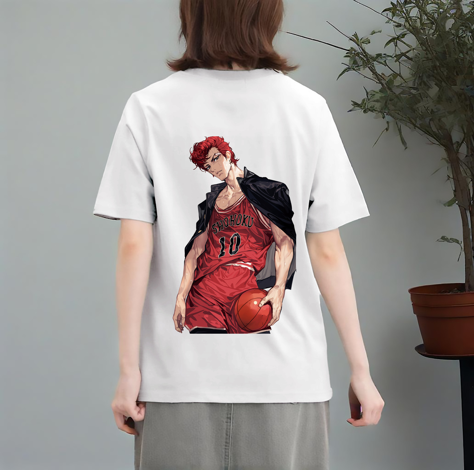 SLAM DUNK／スラムダンク レディース半袖Tシャツ(バックプリント)