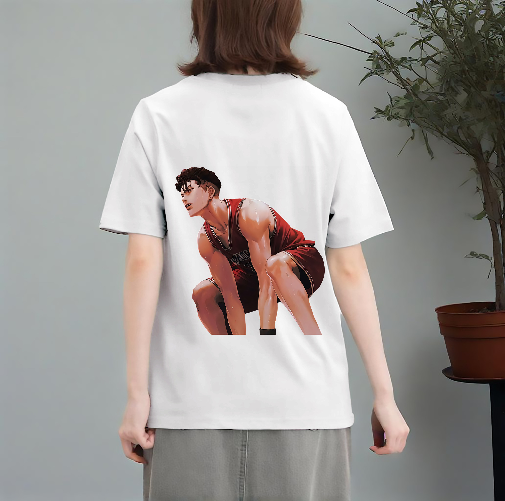 SLAM DUNK／スラムダンク レディース半袖Tシャツ(バックプリント)