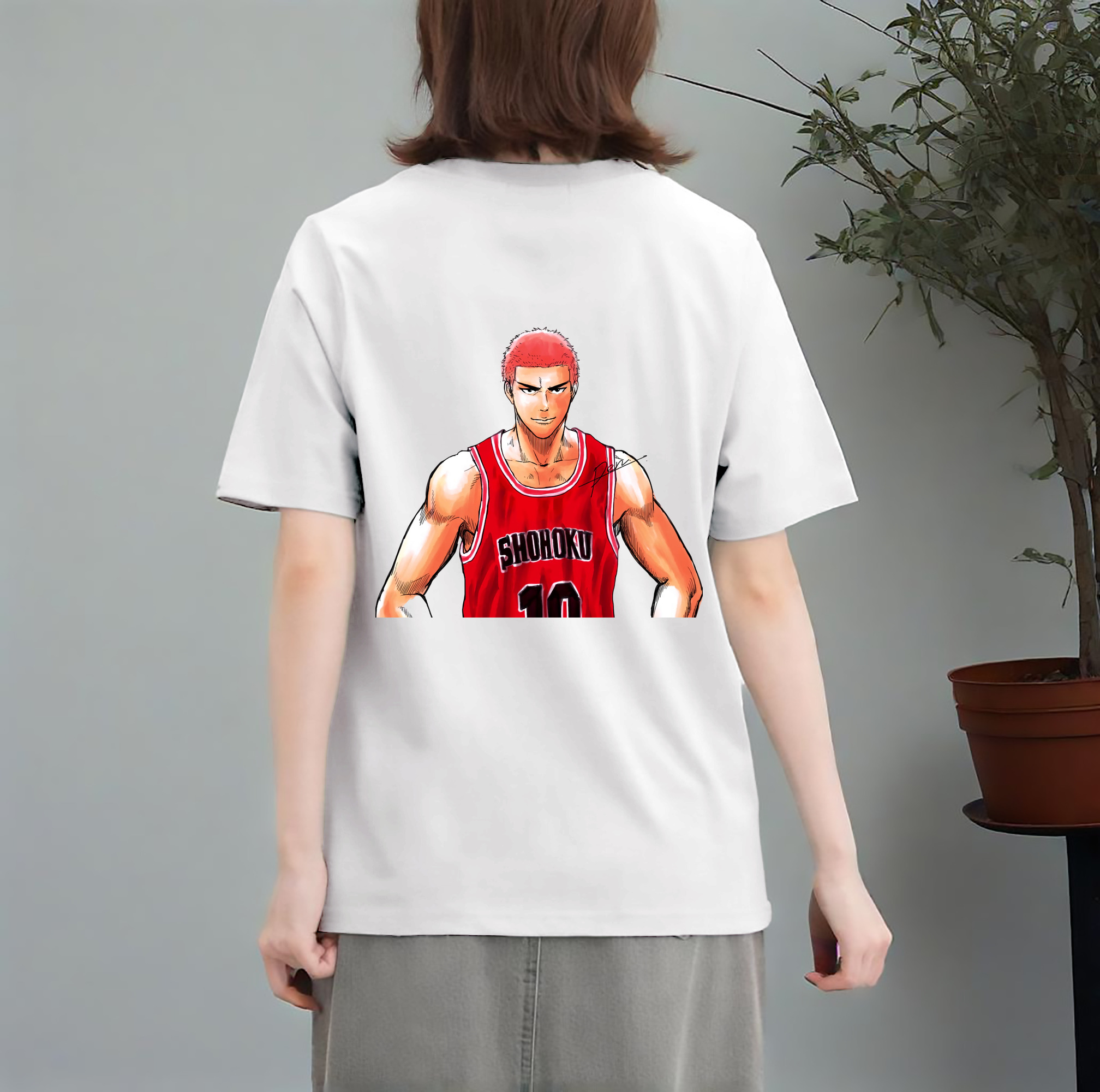 SLAM DUNK／スラムダンク レディース半袖Tシャツ(バックプリント)