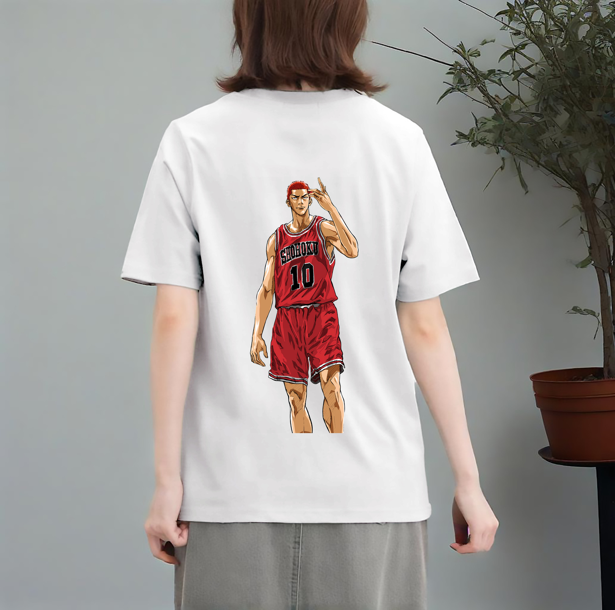 SLAM DUNK／スラムダンク レディース半袖Tシャツ(バックプリント)