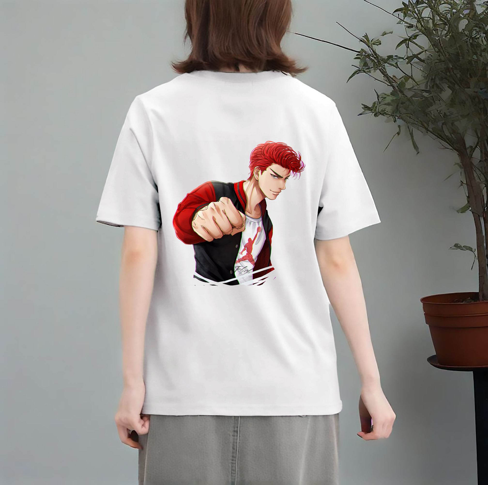 SLAM DUNK／スラムダンク レディース半袖Tシャツ(バックプリント)