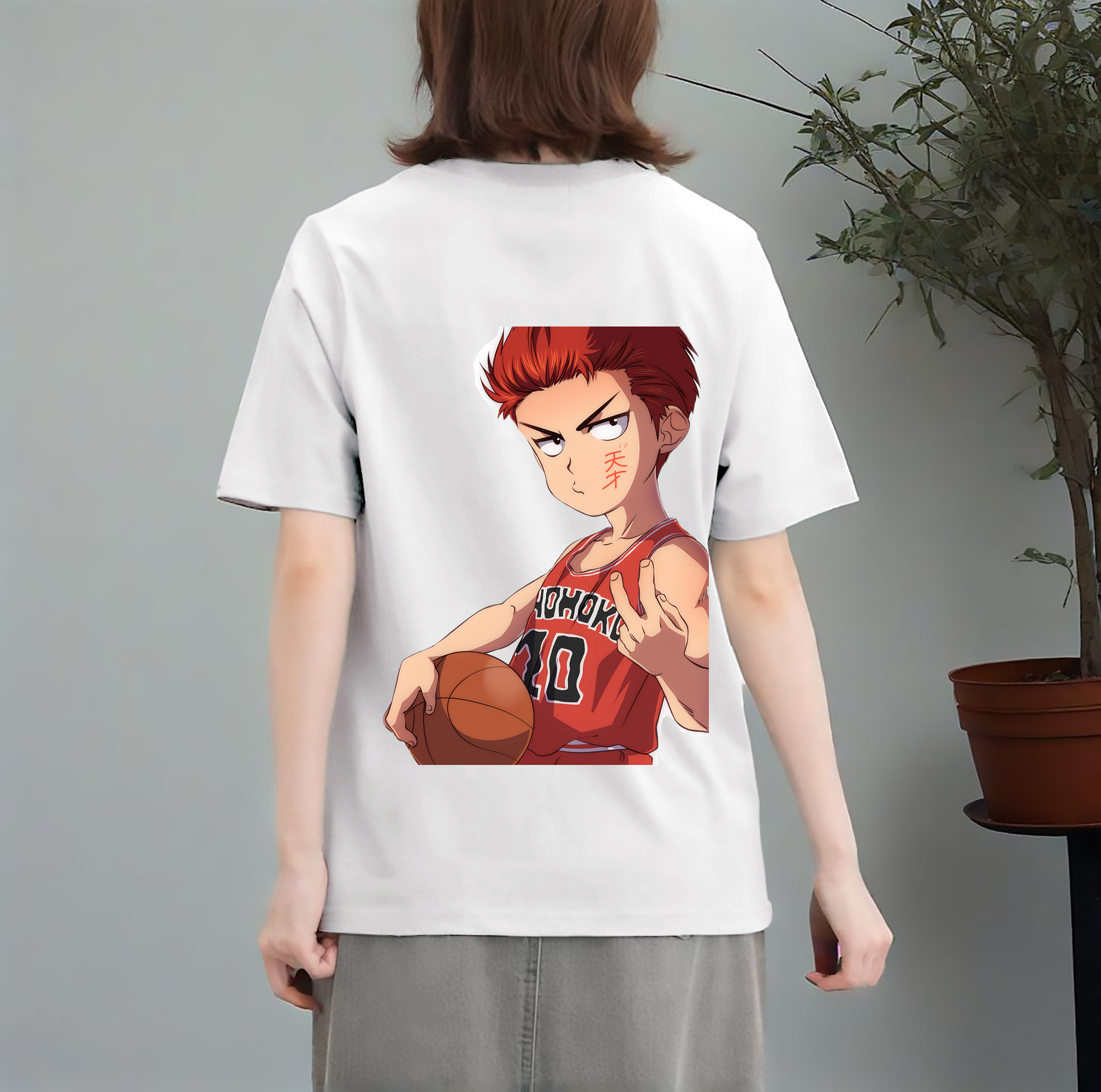 SLAM DUNK／スラムダンク レディース半袖Tシャツ(バックプリント)