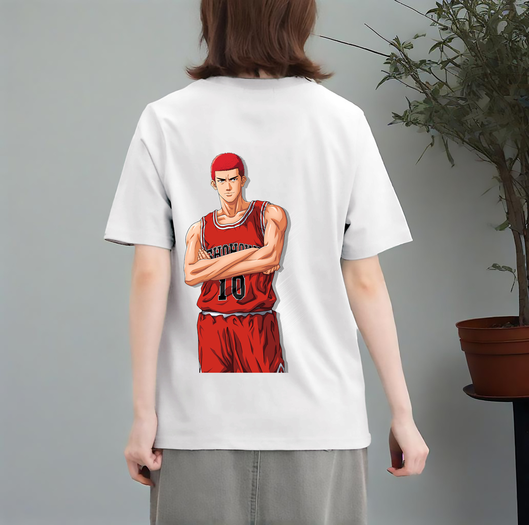 SLAM DUNK／スラムダンク レディース半袖Tシャツ(バックプリント)