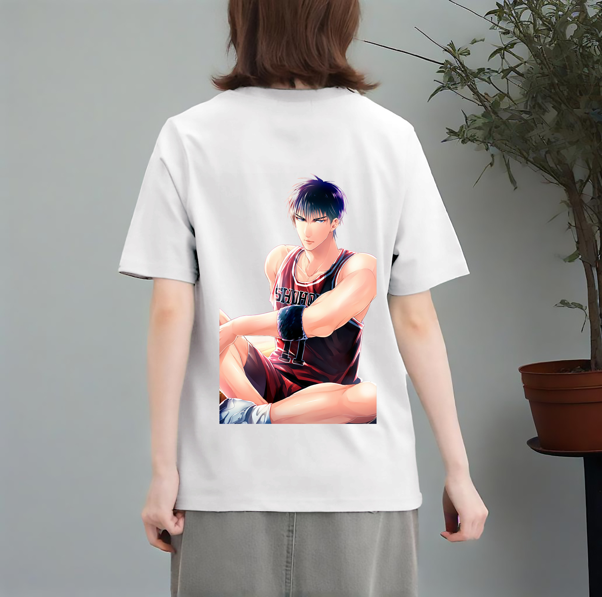 SLAM DUNK／スラムダンク レディース半袖Tシャツ(バックプリント)