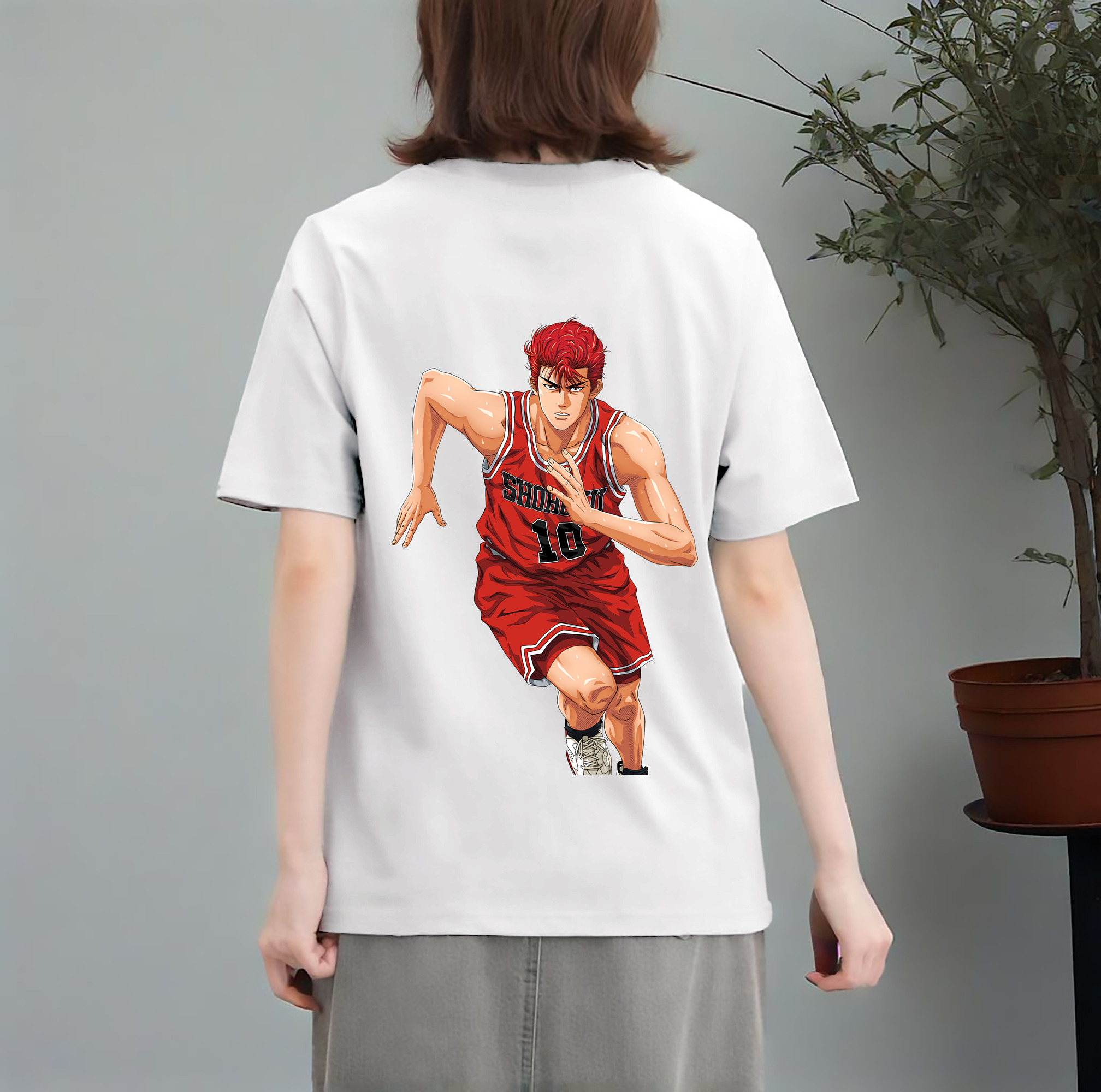 SLAM DUNK／スラムダンク レディース半袖Tシャツ(バックプリント)
