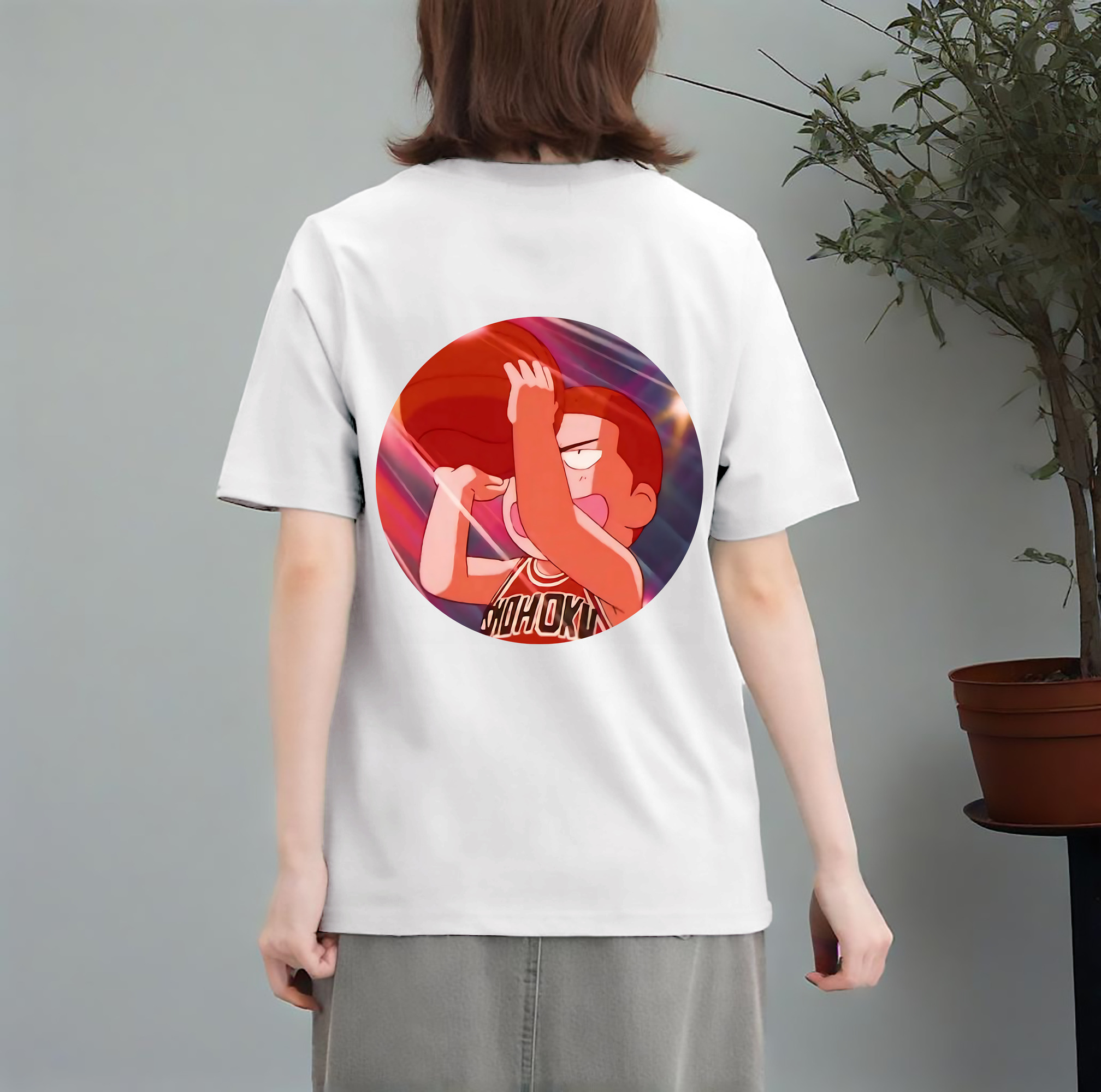SLAM DUNK／スラムダンク レディース半袖Tシャツ(バックプリント)