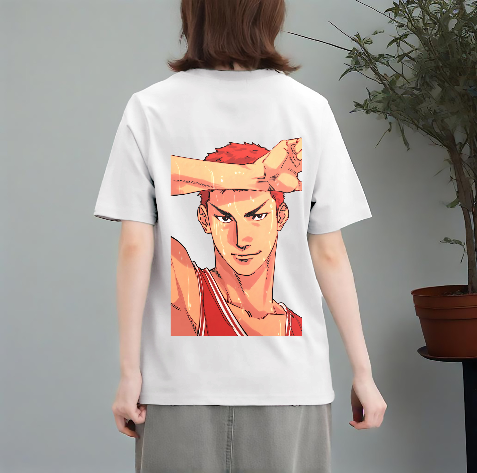 SLAM DUNK／スラムダンク レディース半袖Tシャツ(バックプリント)