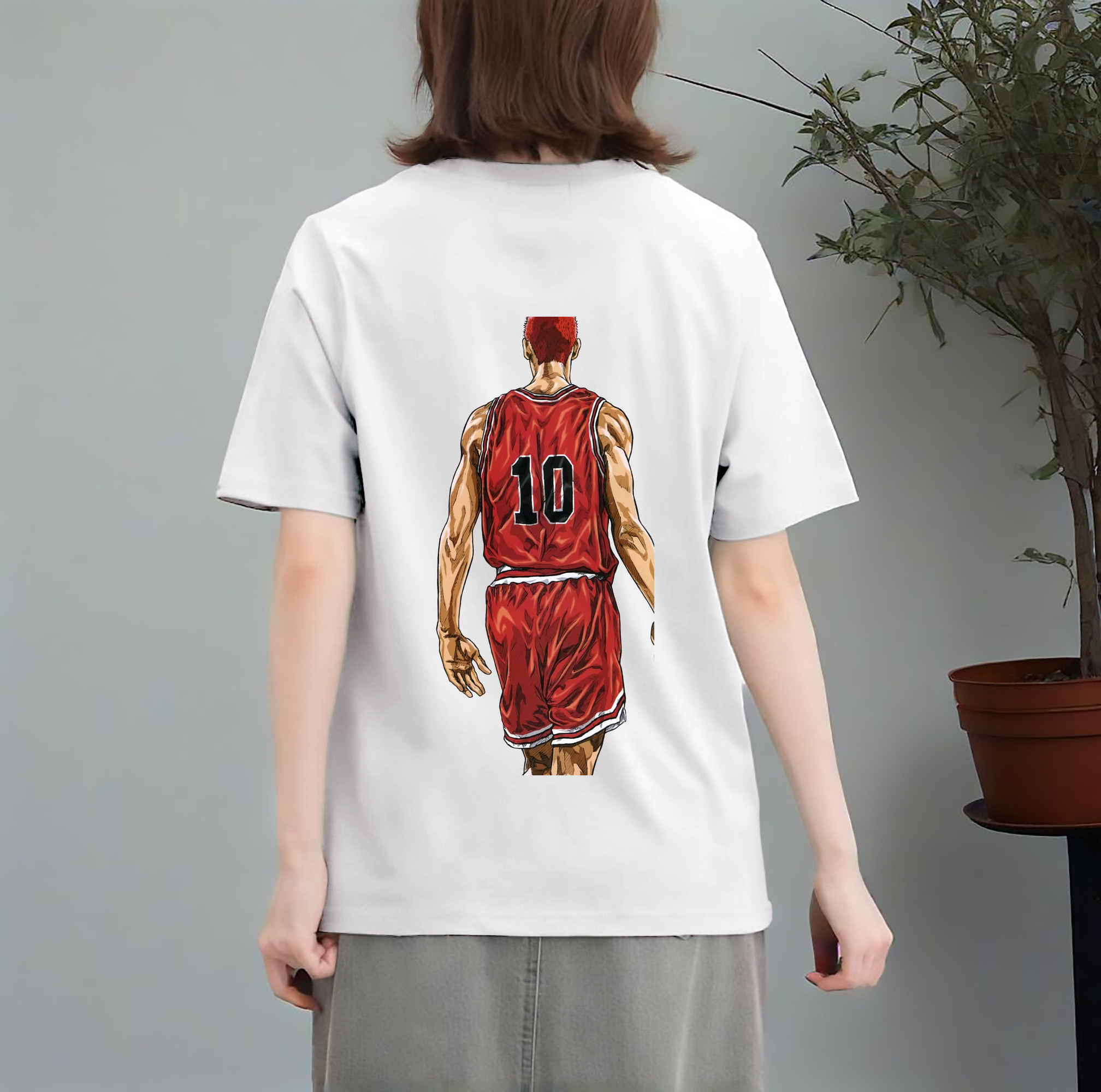 SLAM DUNK／スラムダンク レディース半袖Tシャツ(バックプリント)