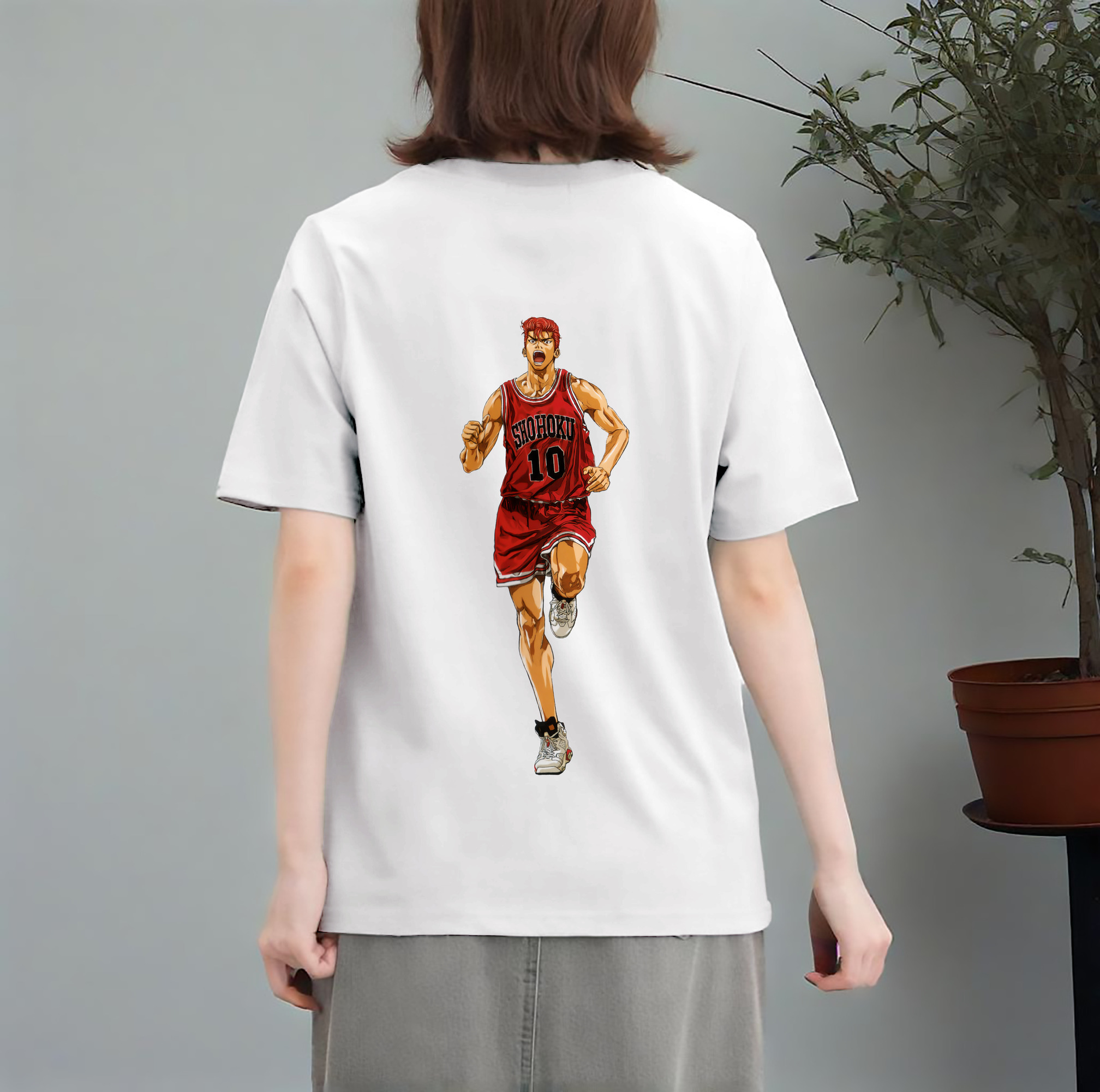 SLAM DUNK／スラムダンク レディース半袖Tシャツ(バックプリント)