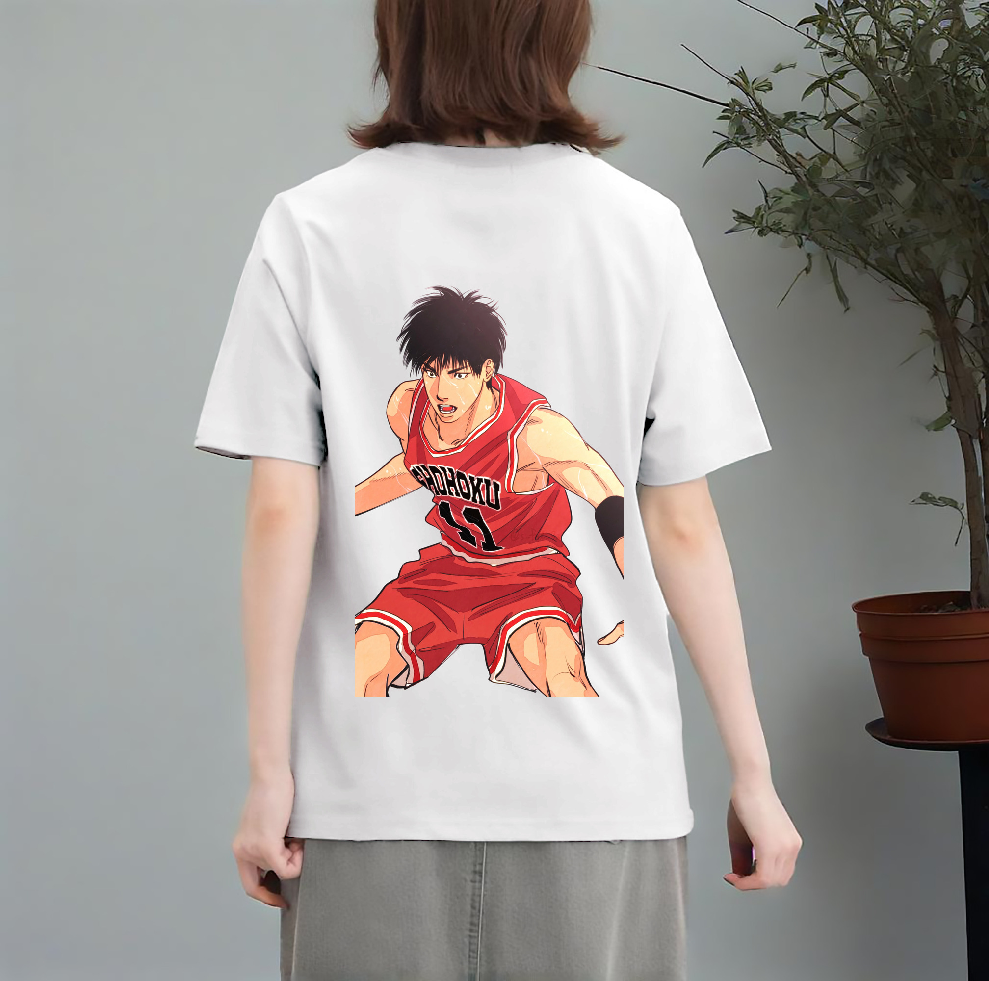 SLAM DUNK／スラムダンク レディース半袖Tシャツ(バックプリント)