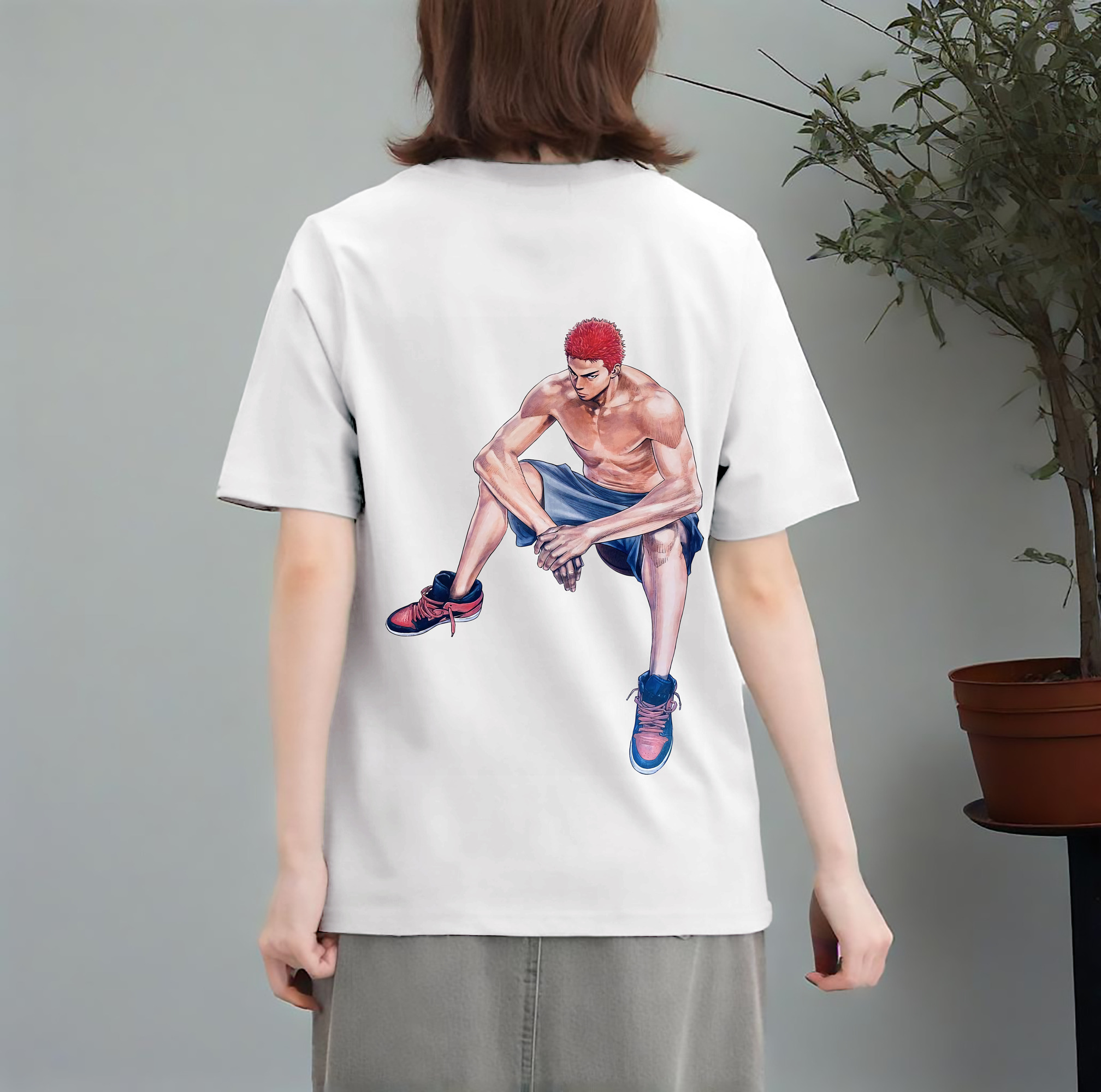SLAM DUNK／スラムダンク レディース半袖Tシャツ(バックプリント)