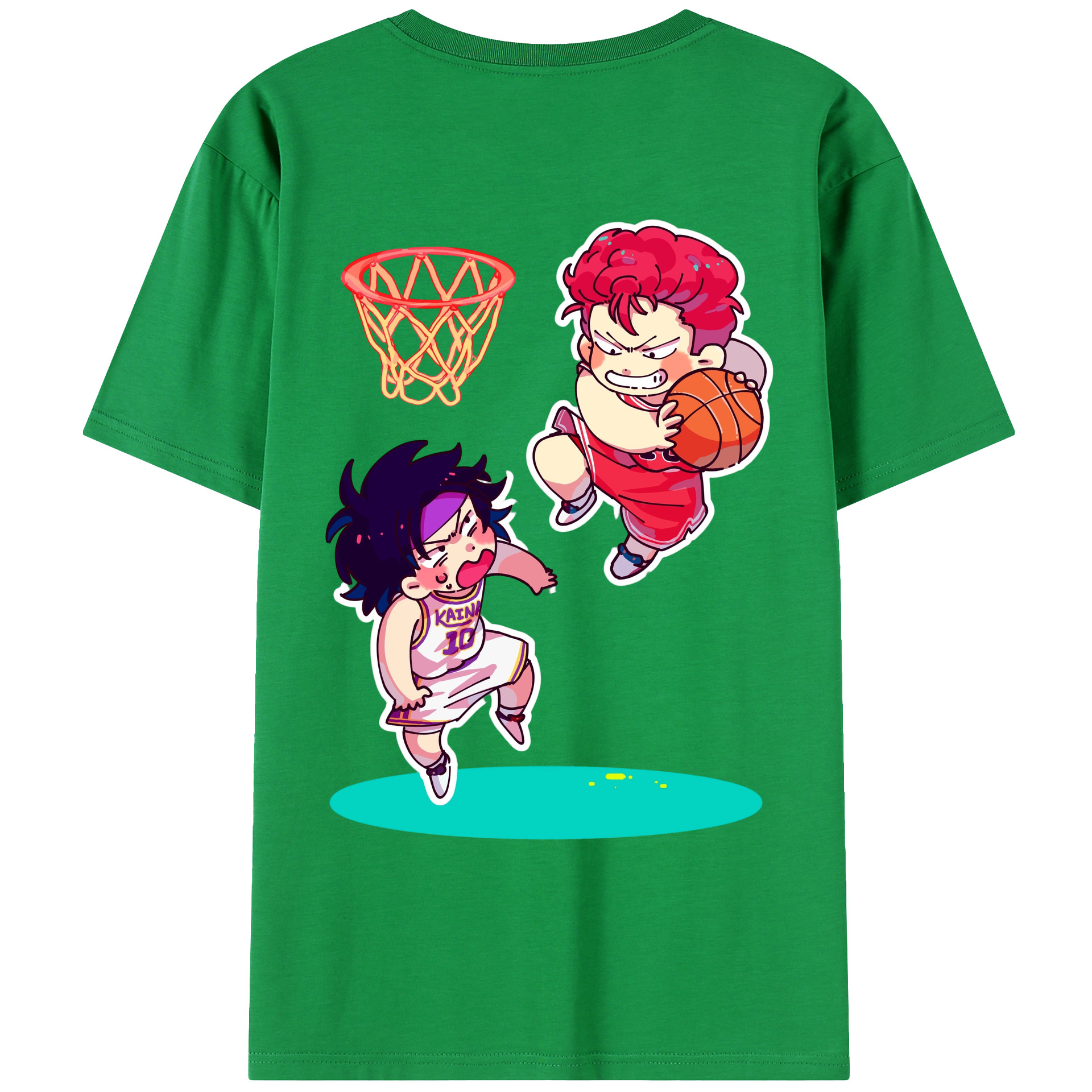SLAM DUNK／スラムダンク レディース半袖Tシャツ(バックプリント)