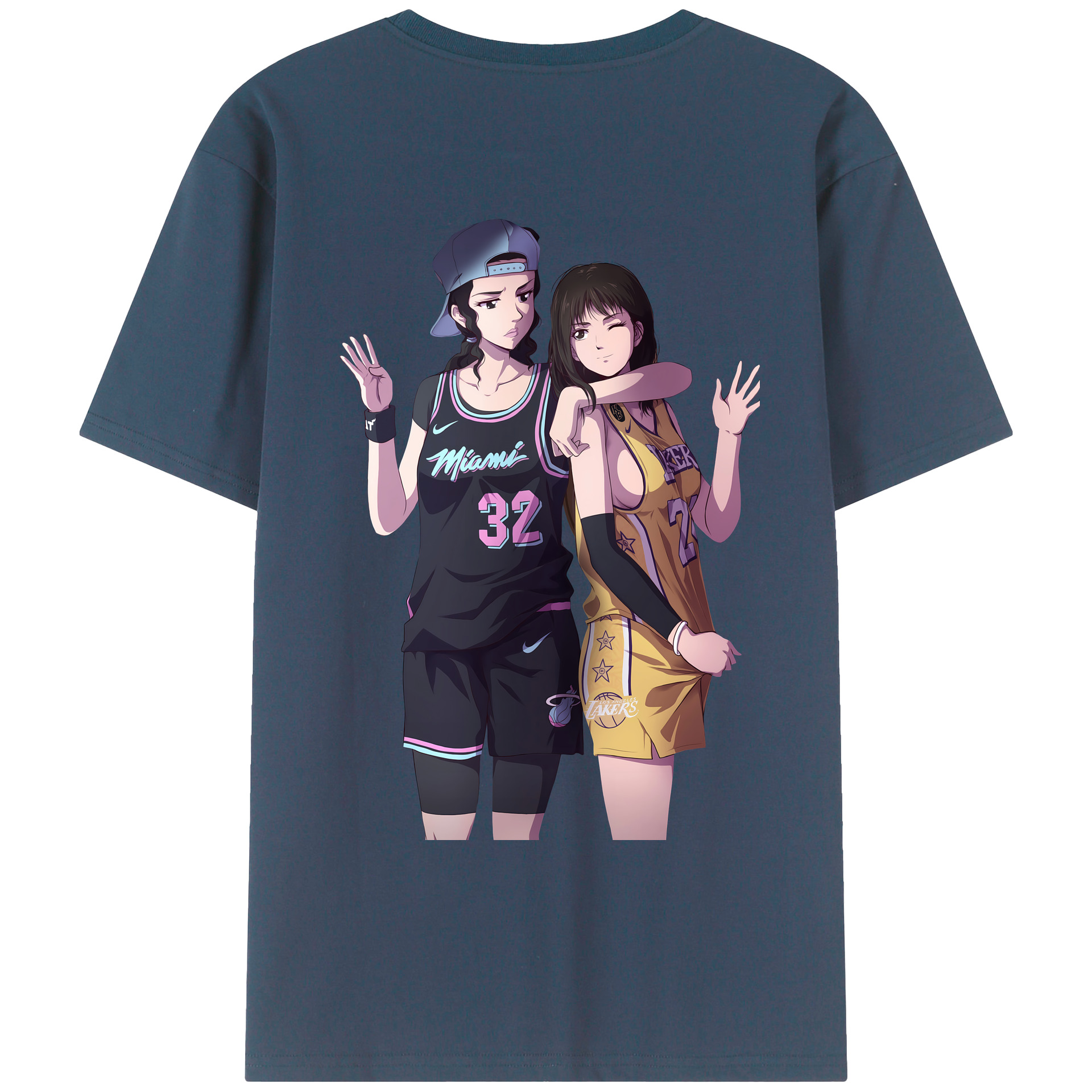 SLAM DUNK／スラムダンク レディース半袖Tシャツ(バックプリント)