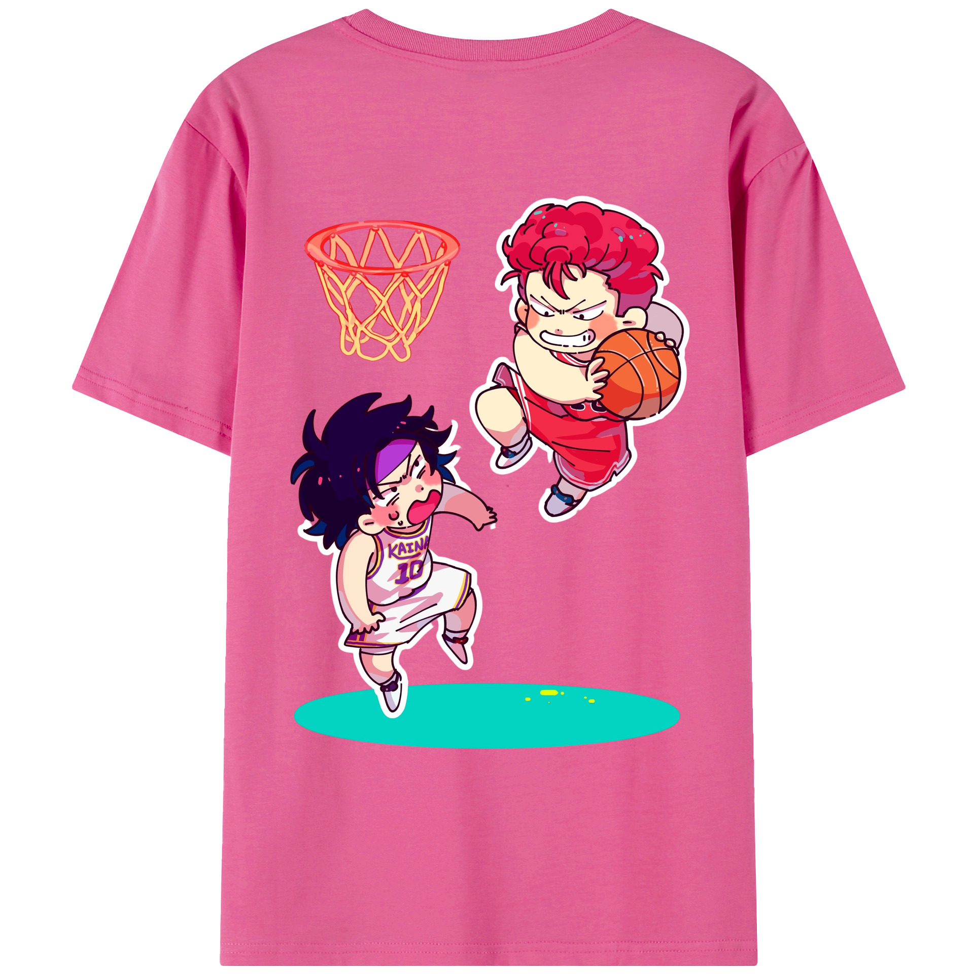 SLAM DUNK／スラムダンク レディース半袖Tシャツ(バックプリント)