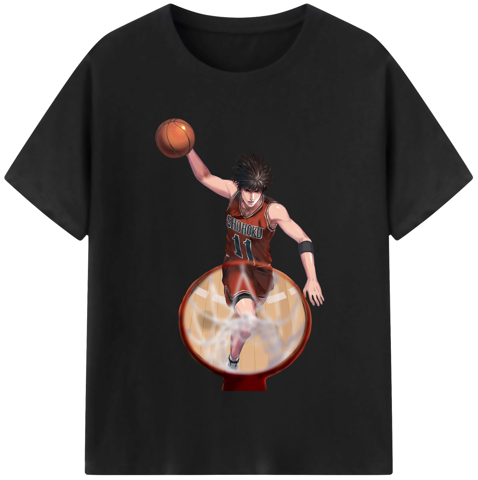（画像用） SLAM DUNK／スラムダンク レディースカジュアルプリントTシャツ（綿100％）